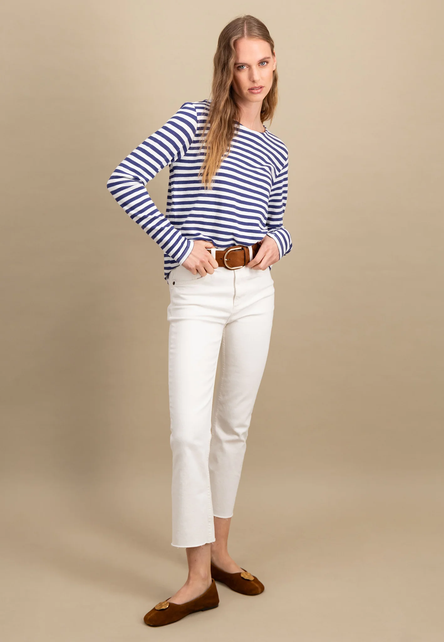 Gestreiftes Langarmshirt mit Rundhalsausschnitt - Image 4