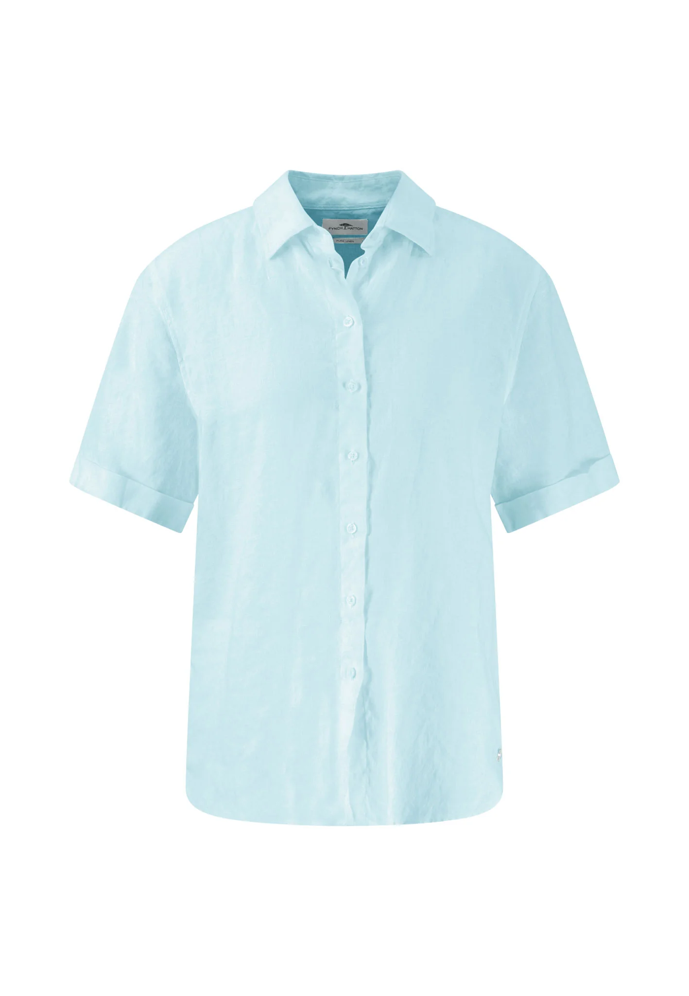 Halbarm-Bluse aus Leinenmix