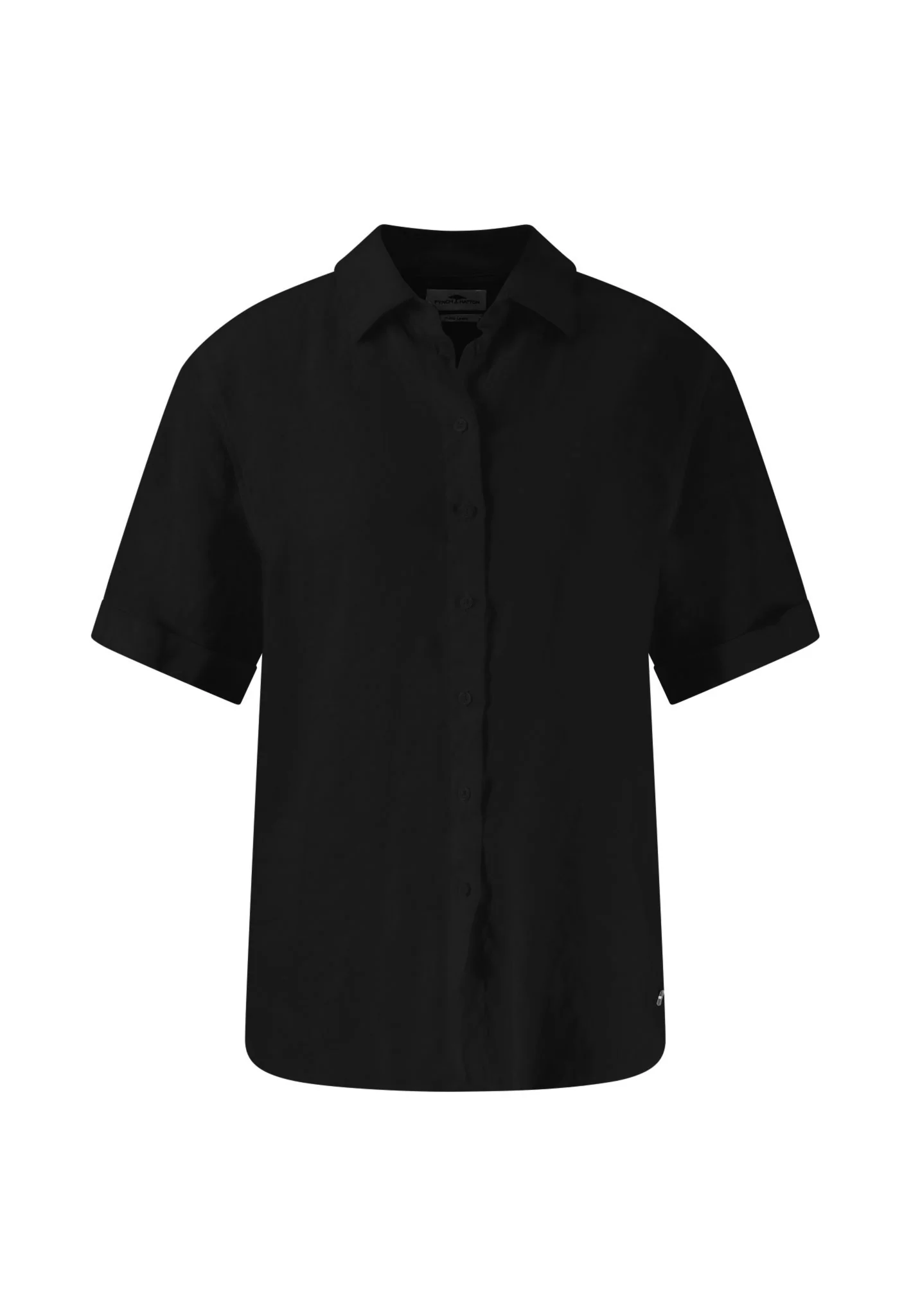 Halbarm-Bluse aus Leinenmix in Unifarben - Image 3
