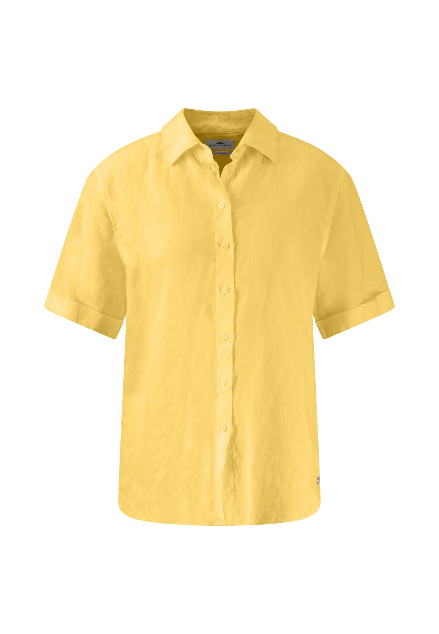Halbarm-Bluse aus Leinenmix in Unifarben - Image 5