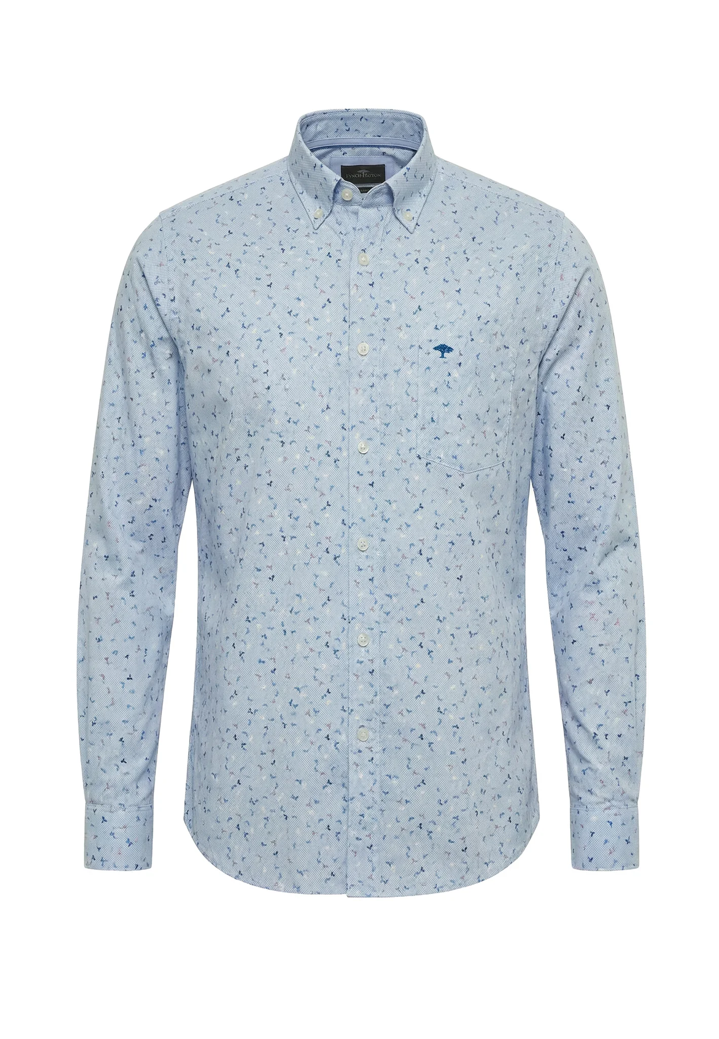 Hemd aus Baumwolle mit Allover-Print und Button-Down-Kragen - Image 4