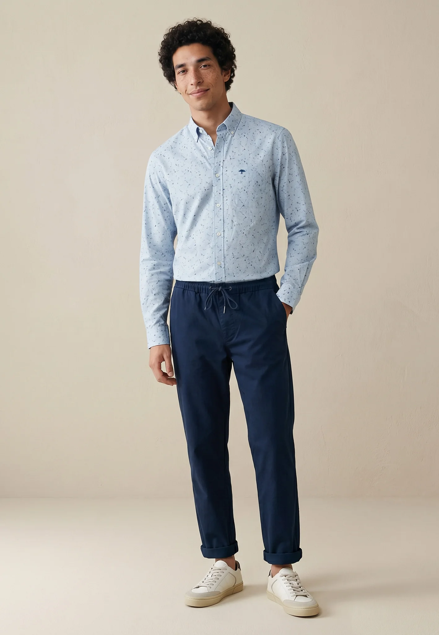 Hemd aus Baumwolle mit Allover-Print und Button-Down-Kragen - Image 7