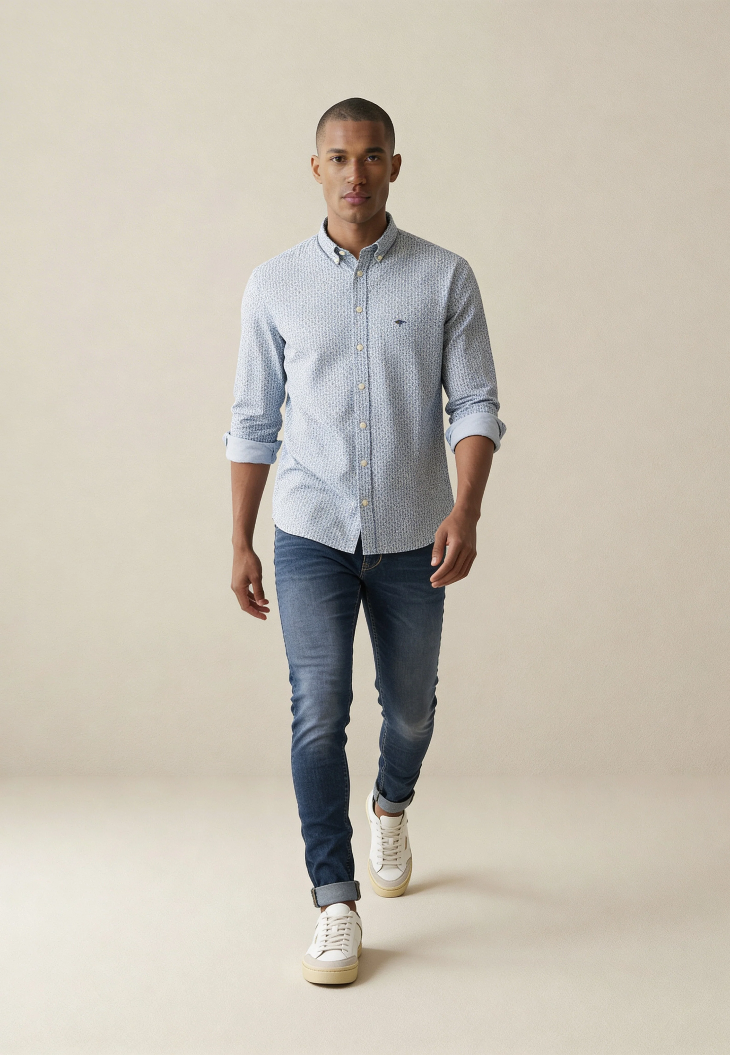Hemd aus Baumwolle mit Allover-Print und Button-Down-Kragen - Image 3
