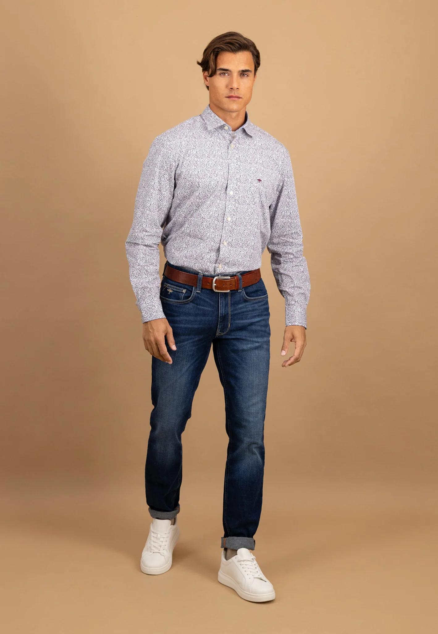 Hemd aus Baumwolle mit Allover-Print und Button-Down-Kragen - Image 10