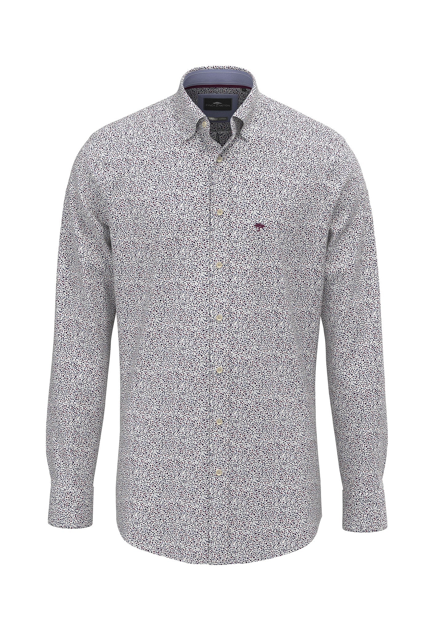 Hemd aus Baumwolle mit Allover-Print und Button-Down-Kragen - Image 11