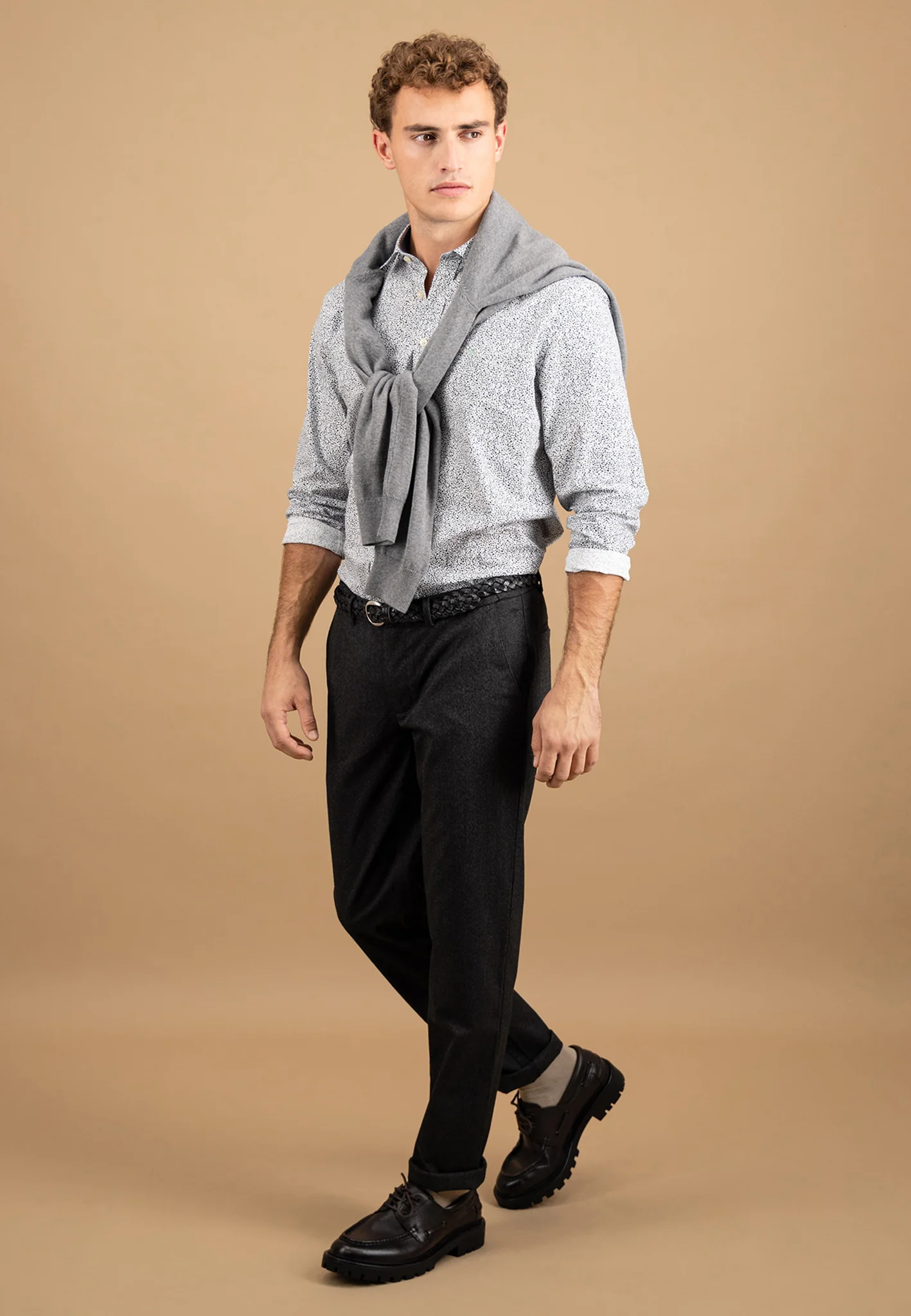 Hemd aus Baumwolle mit Allover-Print und Button-Down-Kragen - Image 4