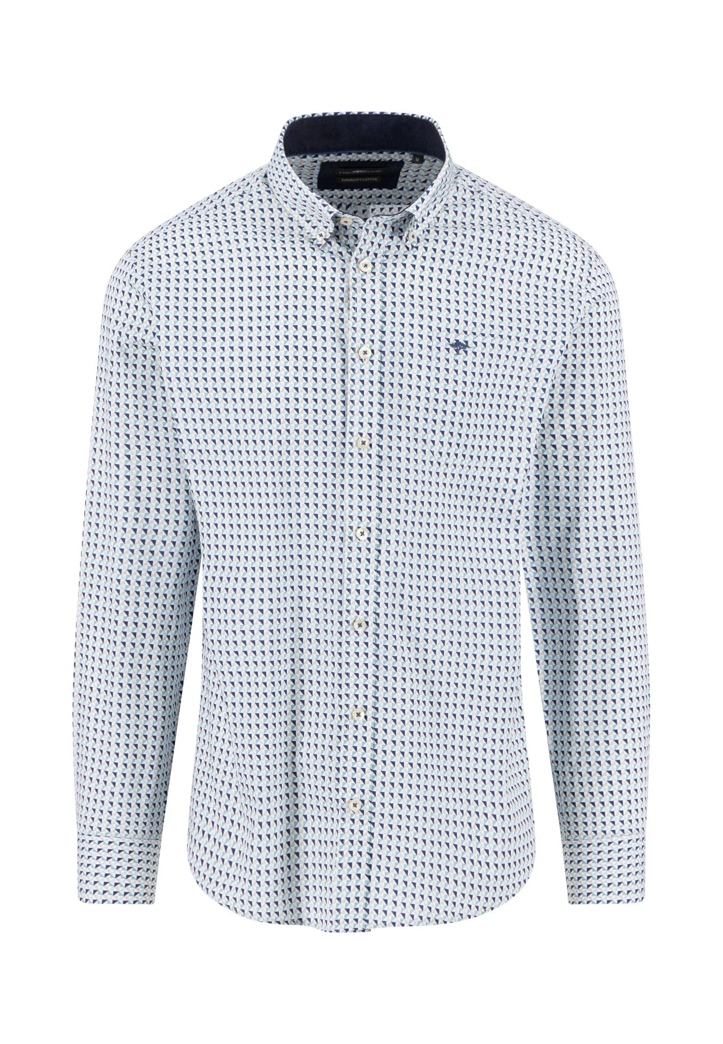 Hemd aus Baumwolle mit Allover-Print und Button-Down-Kragen - Image 3