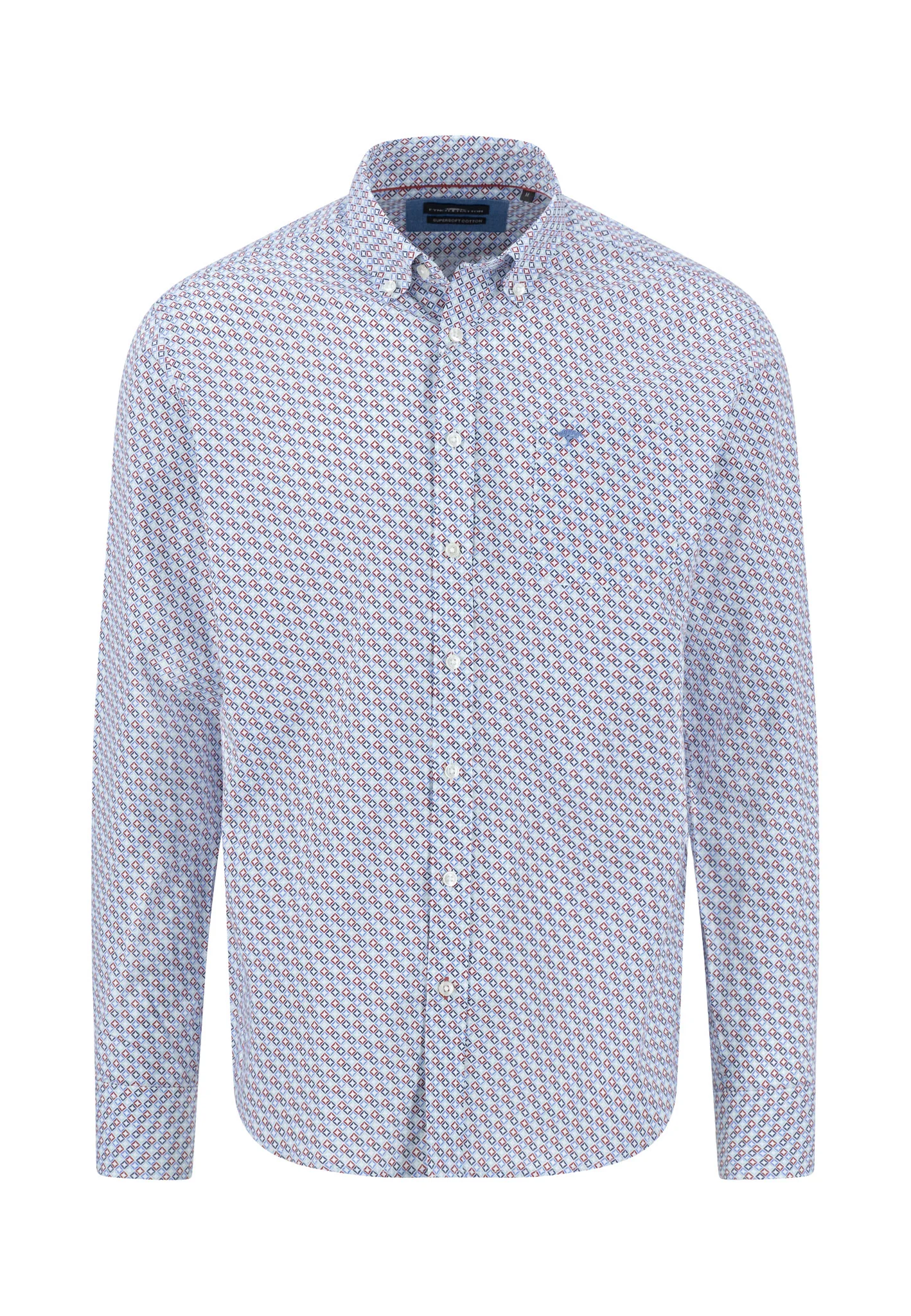 Hemd aus Baumwolle mit Button-Down-Kragen und Allover-Print - Image 7