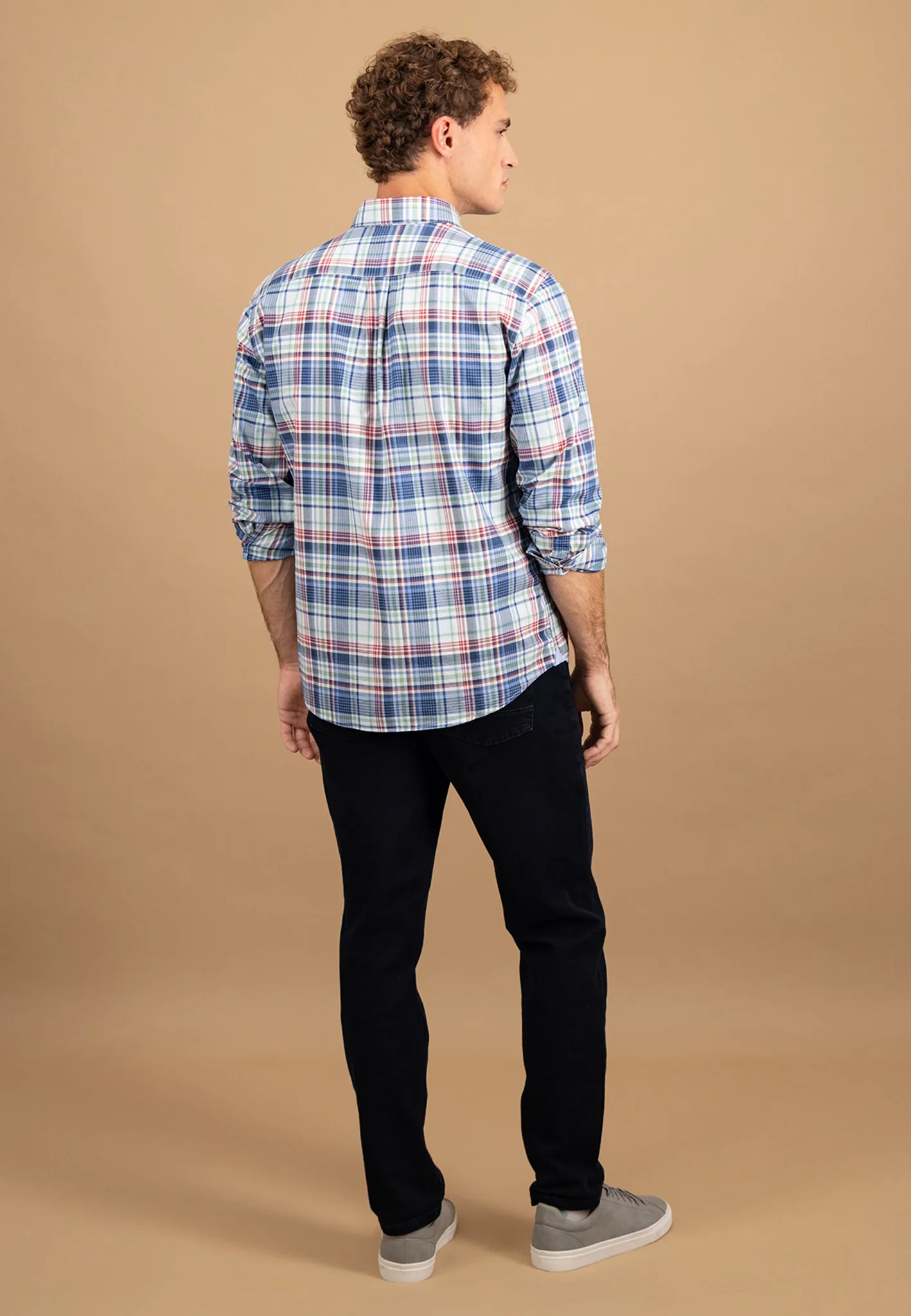 Oxfordhemd aus Baumwolle mit farbigem Karomuster und Button-Down-Kragen - Image 3
