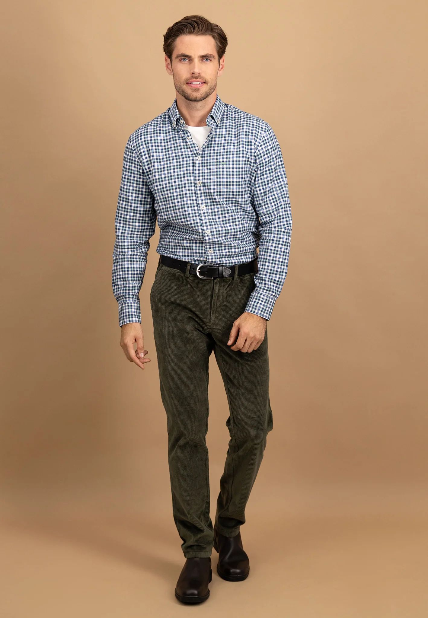 Oxfordhemd aus Baumwolle mit feinem Karomuster und Button-Down-Kragen - Image 2