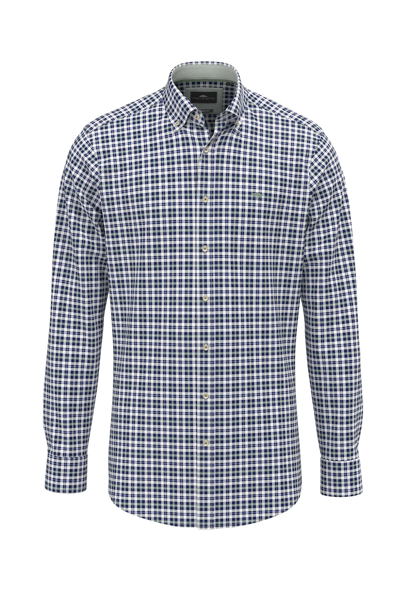 Oxfordhemd aus Baumwolle mit feinem Karomuster und Button-Down-Kragen - Image 5