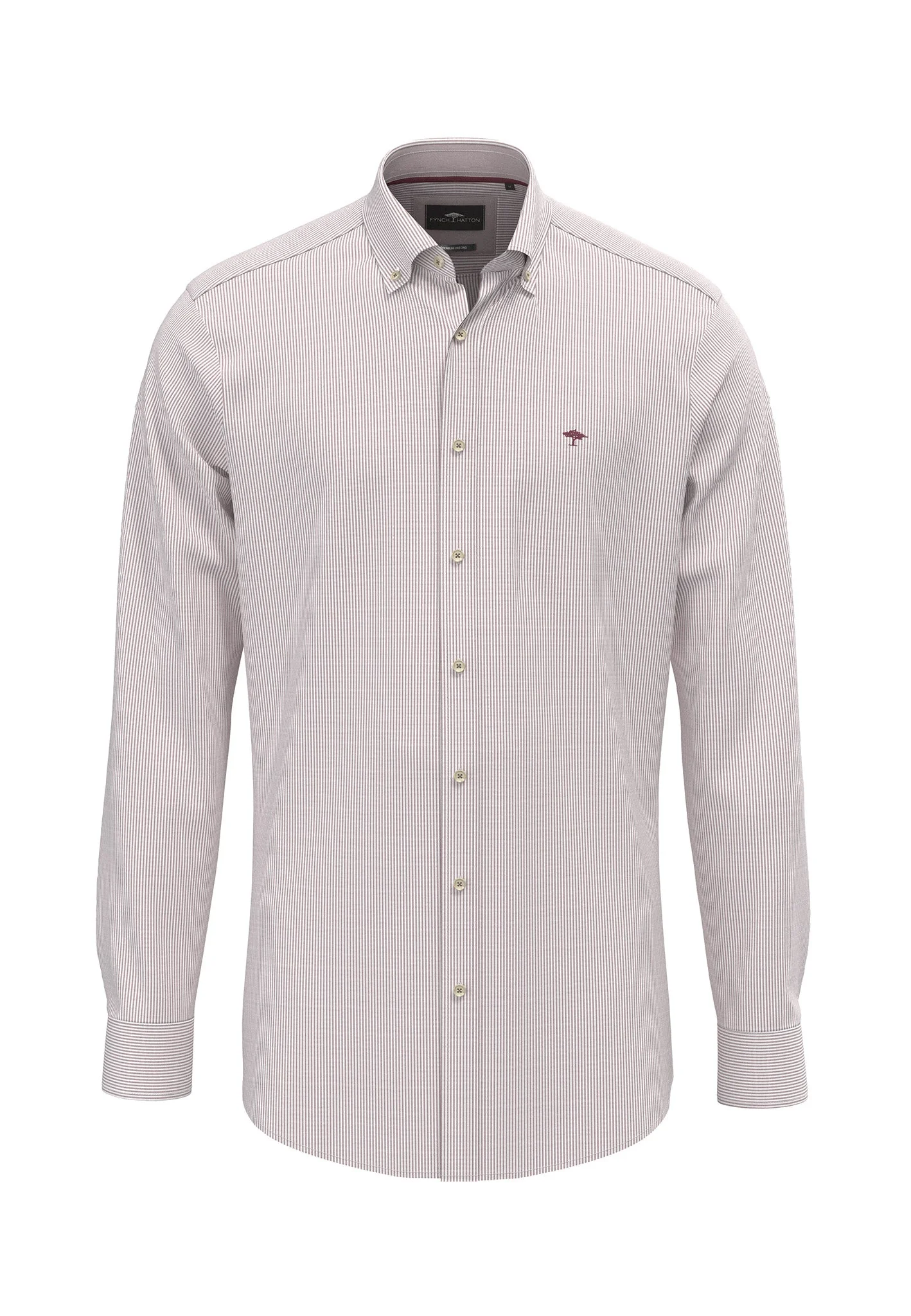 Hemd aus Baumwolle mit feinem Streifenmuster und Button-Down-Kragen - Image 11