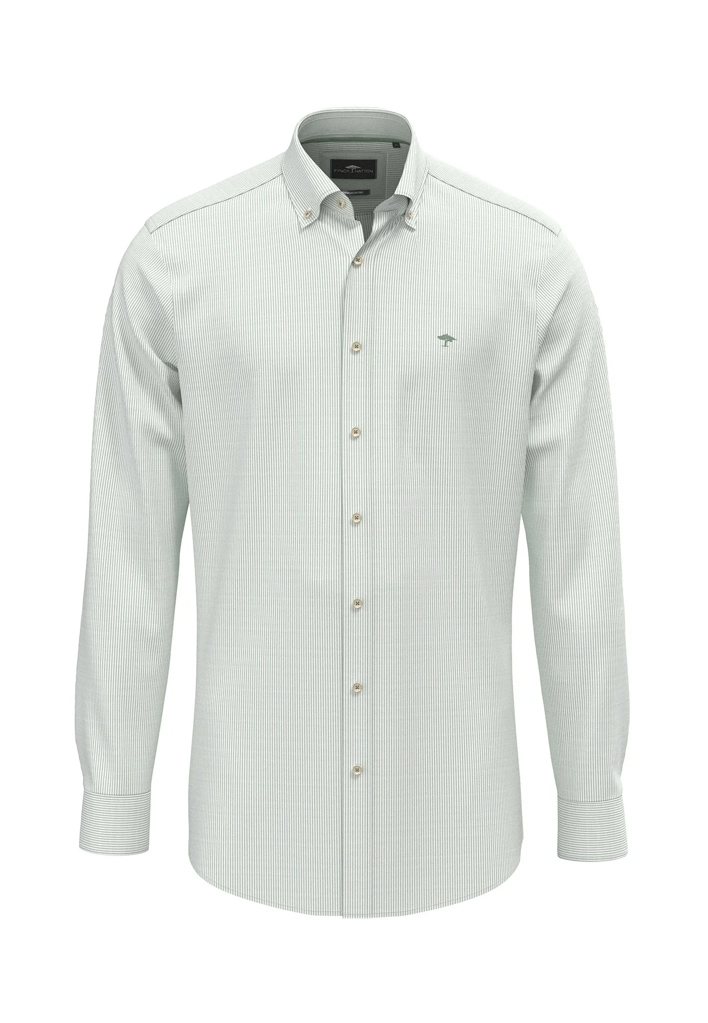 Hemd aus Baumwolle mit feinem Streifenmuster und Button-Down-Kragen - Image 23