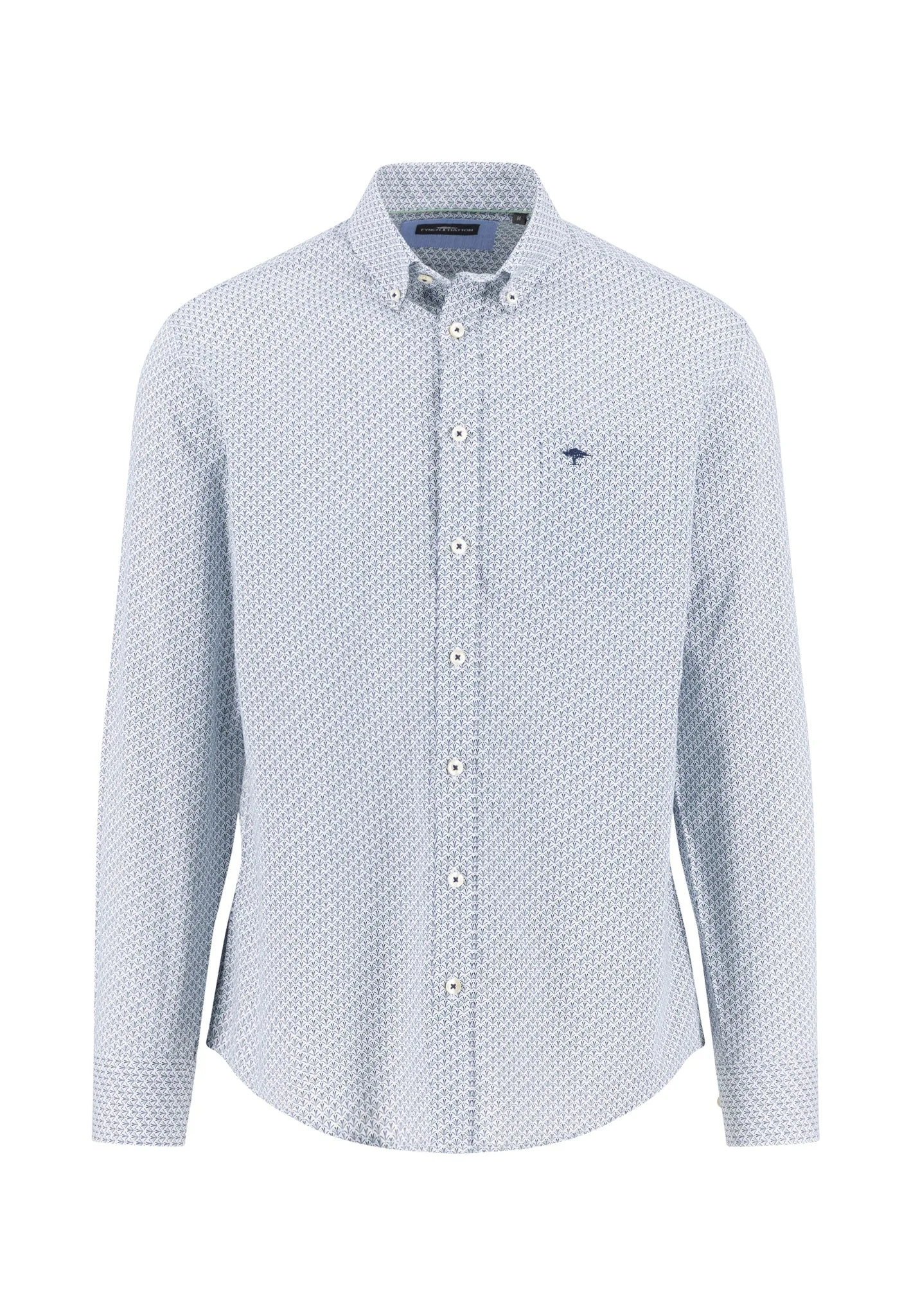 Hemd aus Baumwolle mit filigranem Allover-Print und Button-Down-Kragen - Image 11