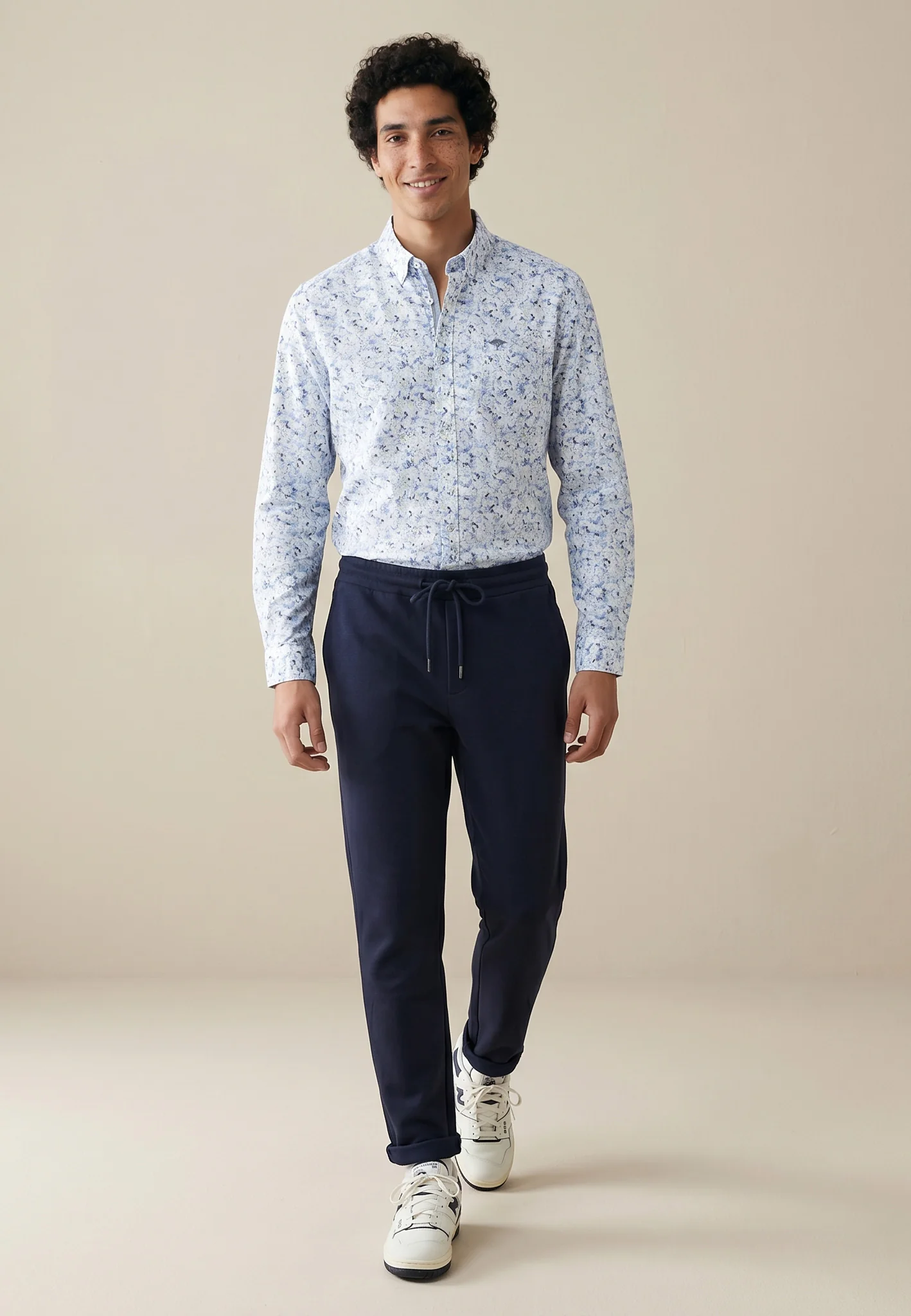 Hemd aus Baumwolle mit floralem Allover-Print und Button-Down-Kragen - Image 3
