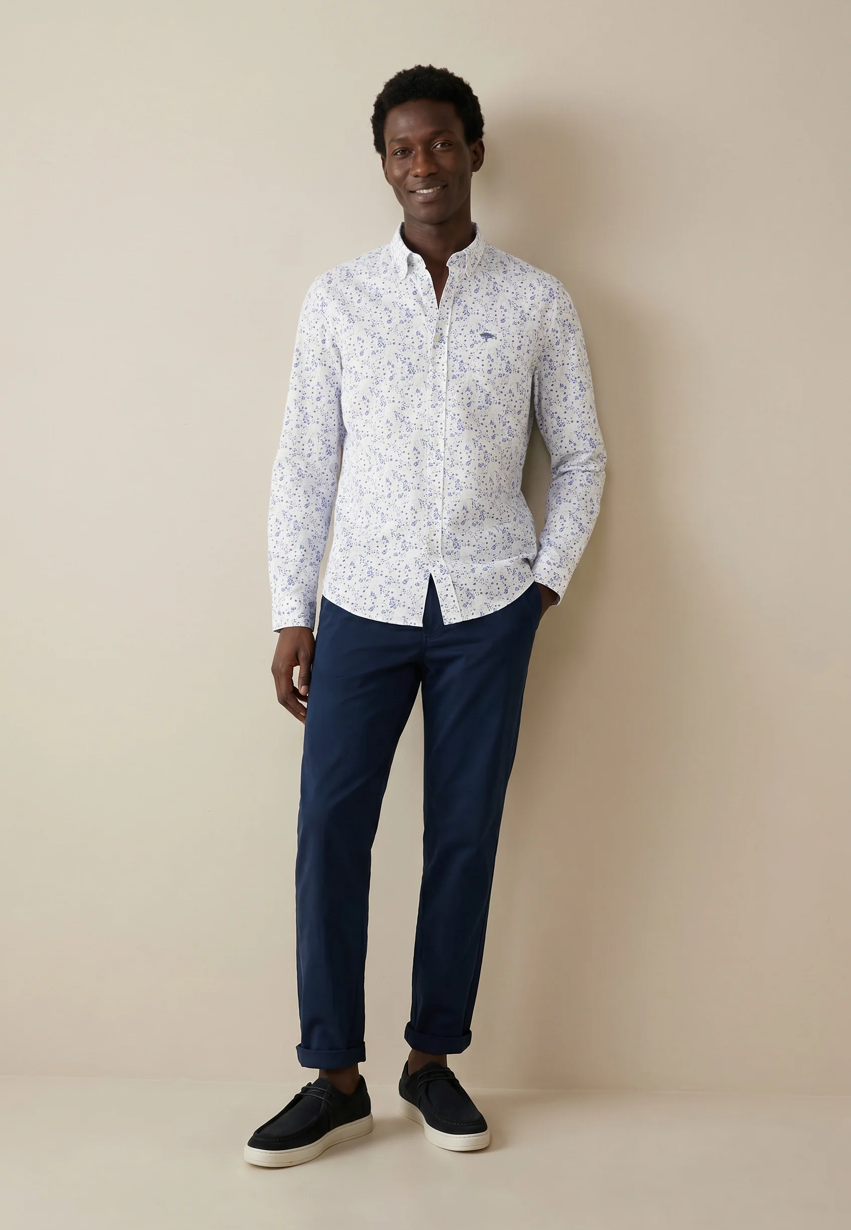 Hemd aus Baumwolle mit floralem Allover-Print und Button-Down-Kragen - Image 2