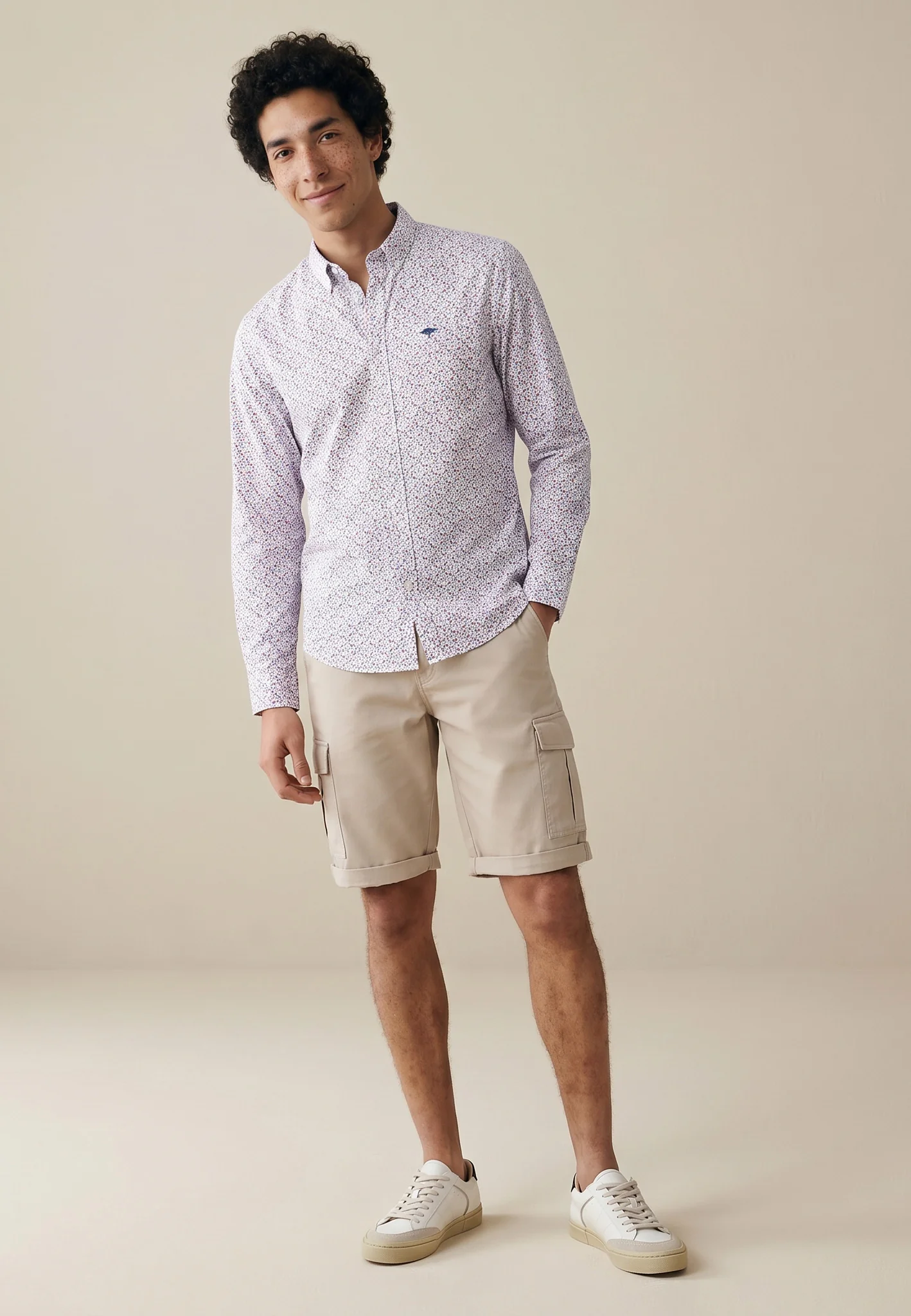 Hemd aus Baumwolle mit floralem Allover-Print und Button-Down-Kragen - Image 2