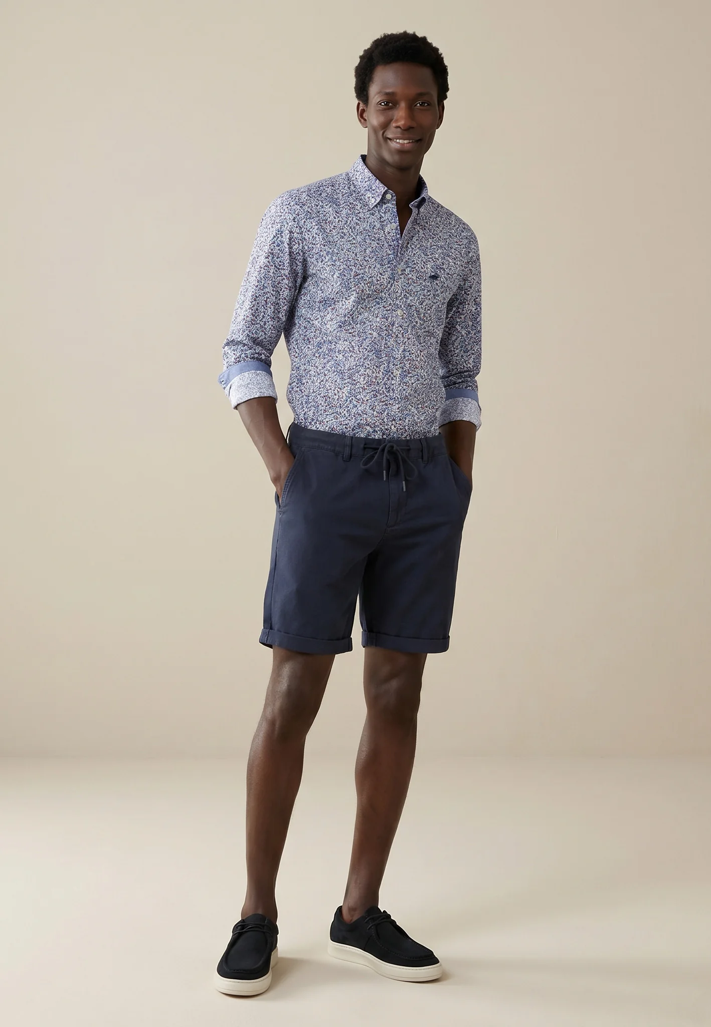 Hemd aus Baumwolle mit floralem Allover-Print und Button-Down-Kragen - Image 2
