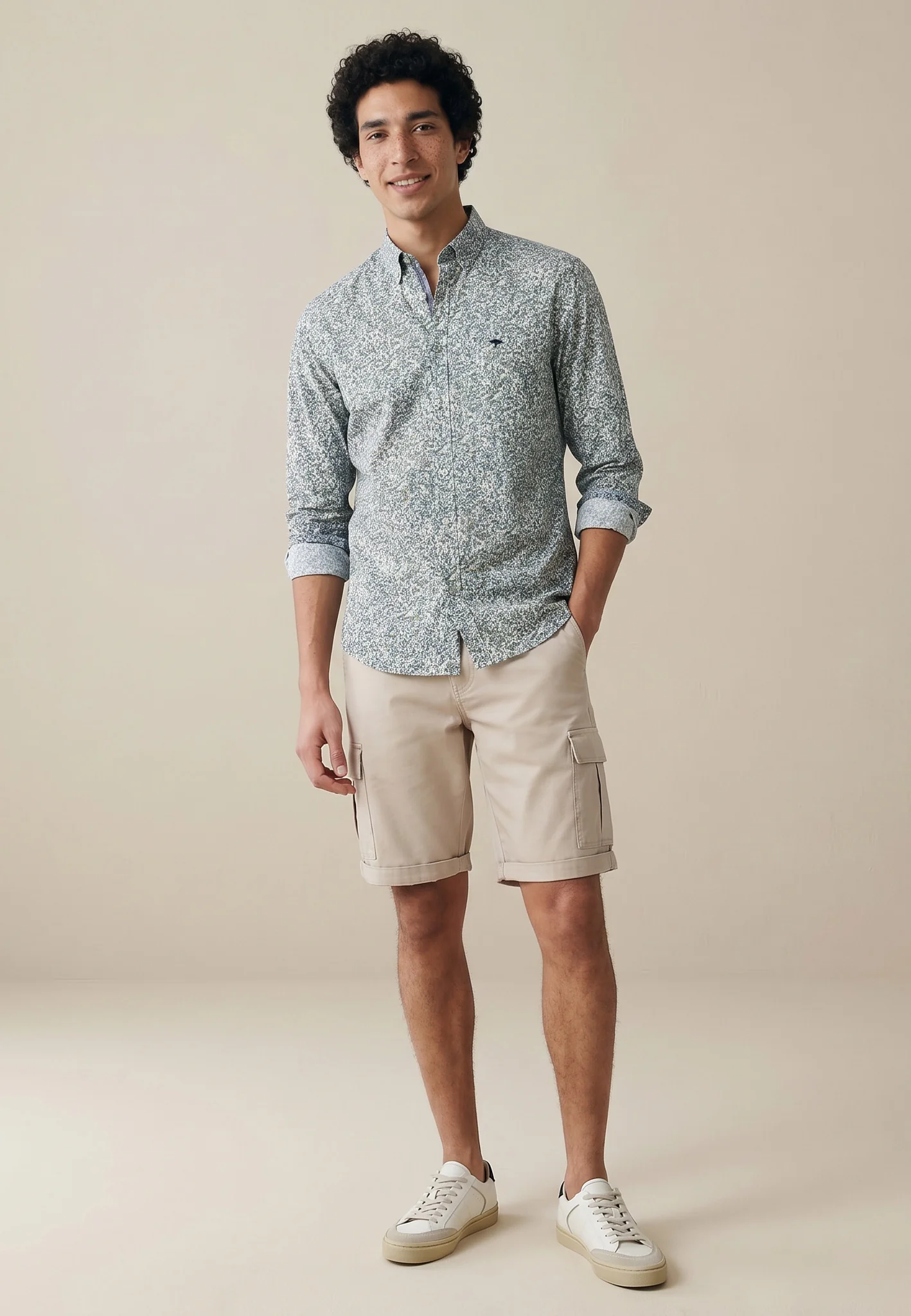 Hemd aus Baumwolle mit floralem Allover-Print und Button-Down-Kragen - Image 7