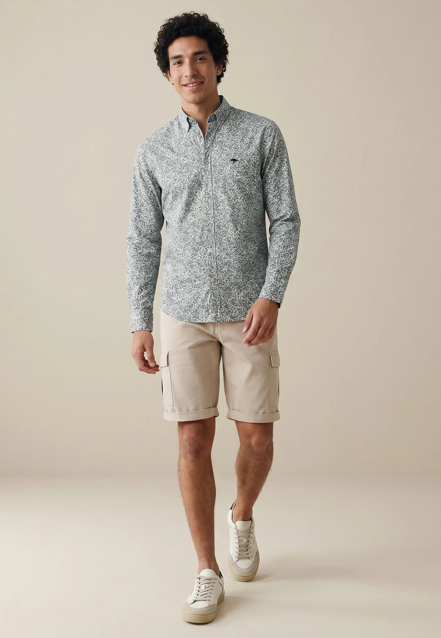 Hemd aus Baumwolle mit floralem Allover-Print und Button-Down-Kragen - Image 8