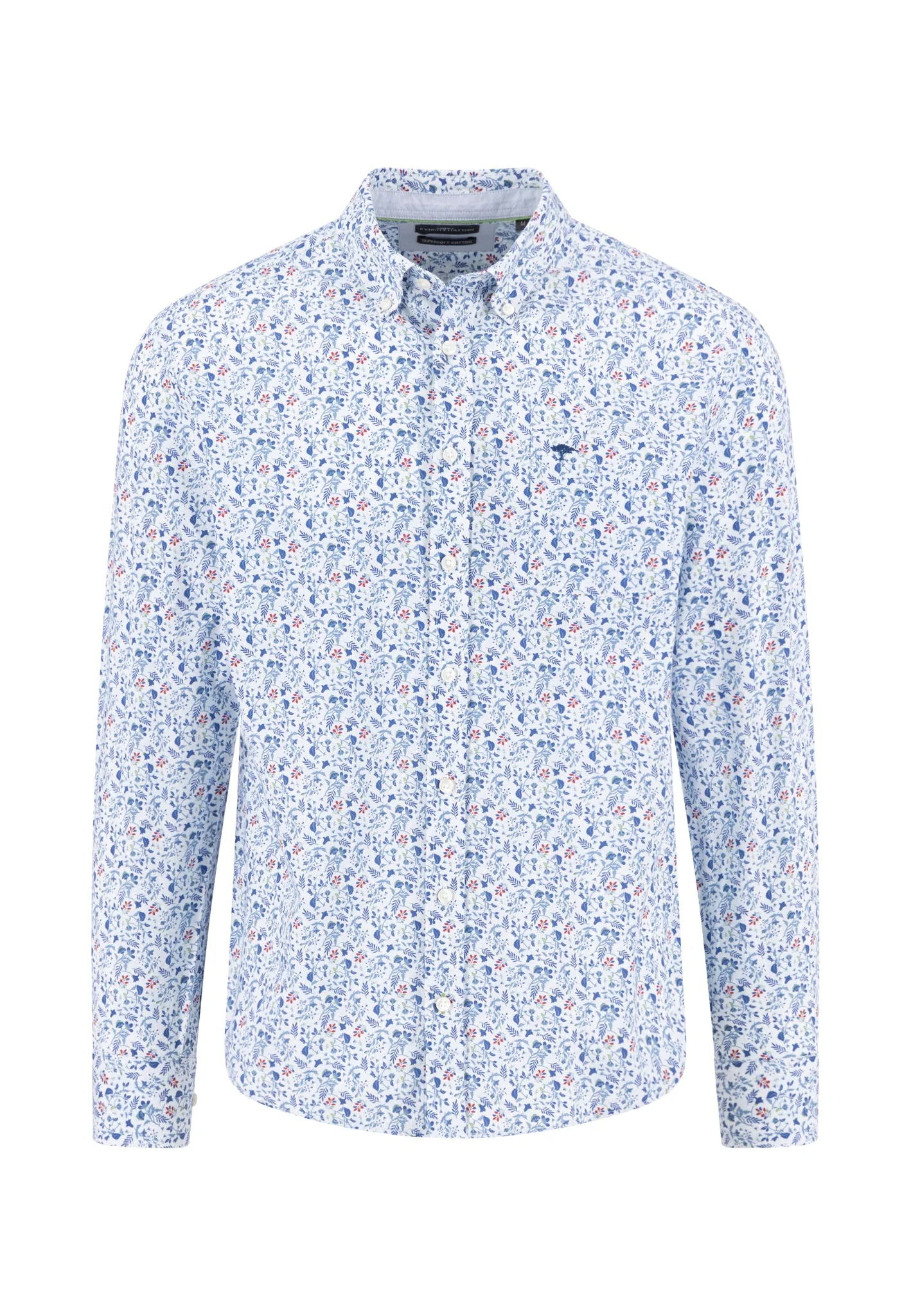 Hemd aus Baumwolle mit floralem Muster und Button-Down-Kragen - Image 4