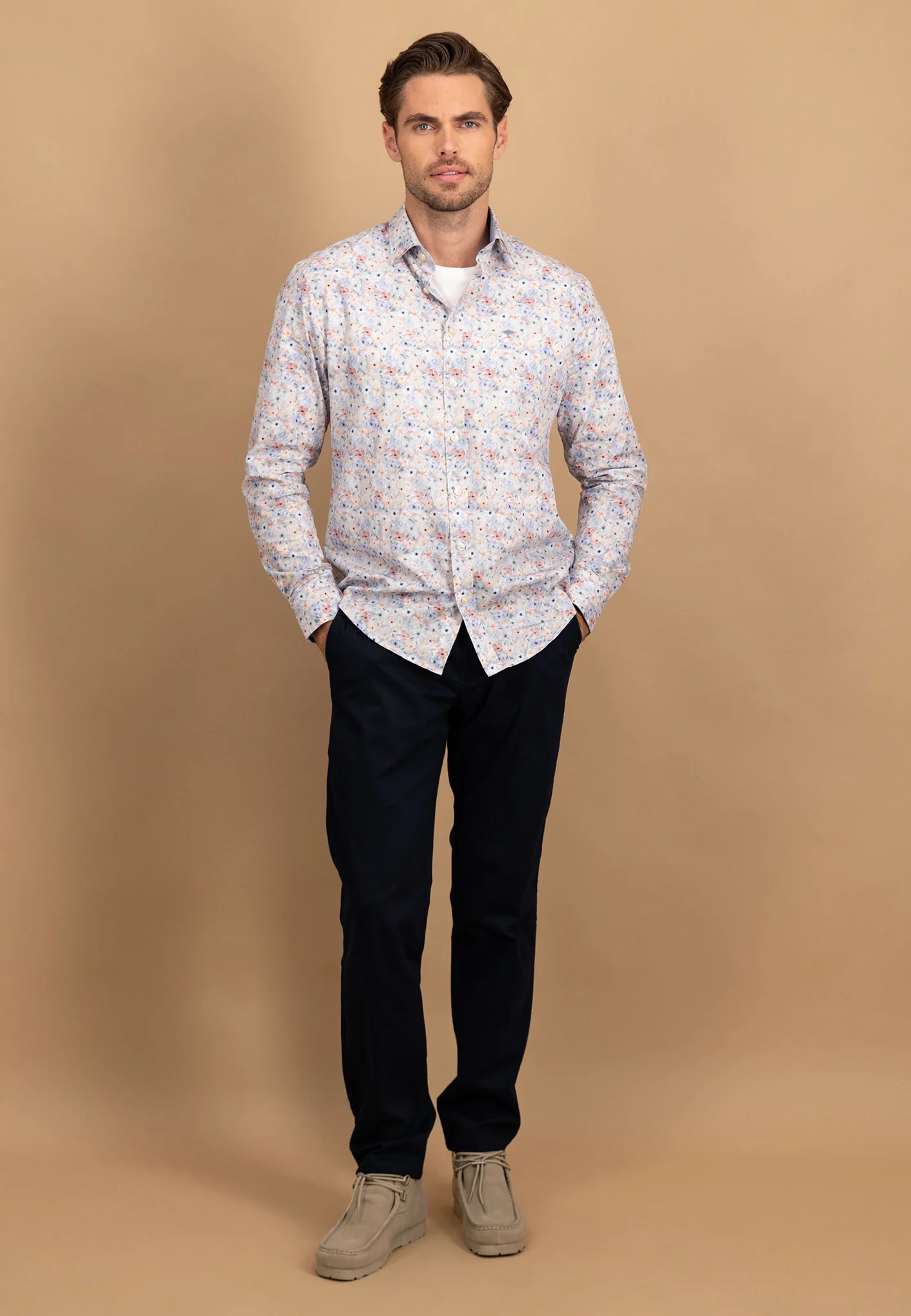 Hemd aus Baumwolle mit floralem Print und Kent-Kragen - Image 2
