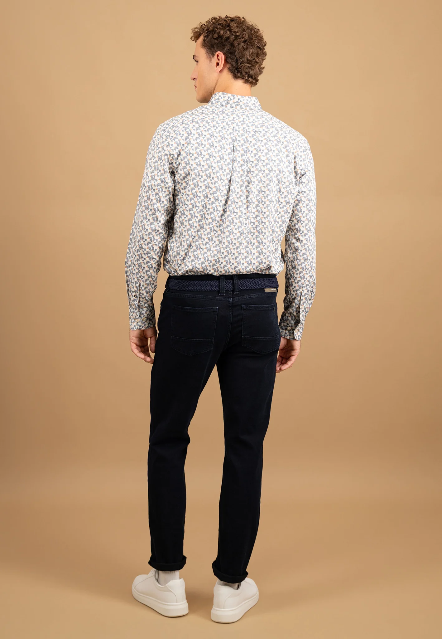 Hemd aus Baumwolle mit grafischem Allover-Print und Button-Down-Kragen - Image 3