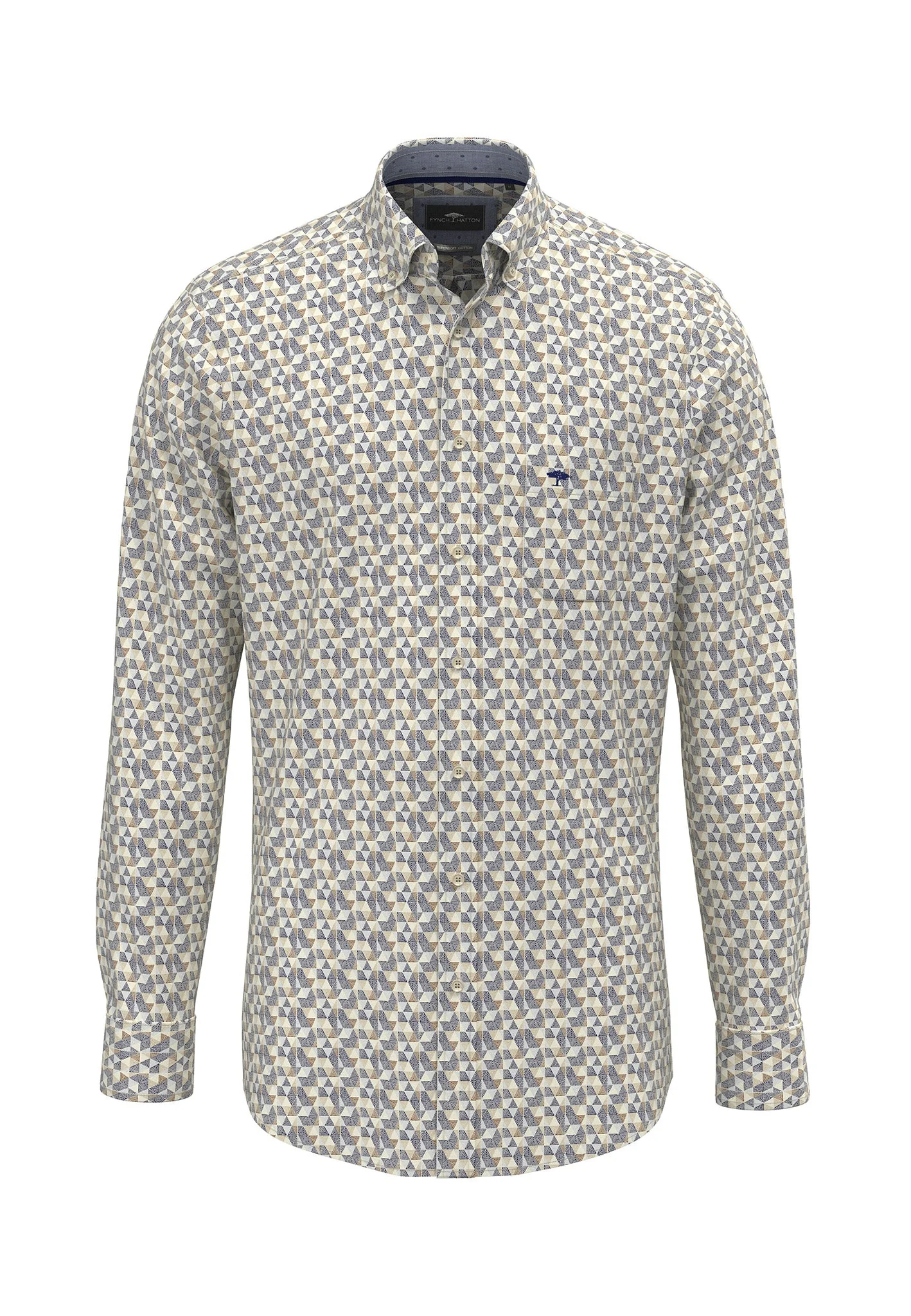 Hemd aus Baumwolle mit grafischem Allover-Print und Button-Down-Kragen - Image 5