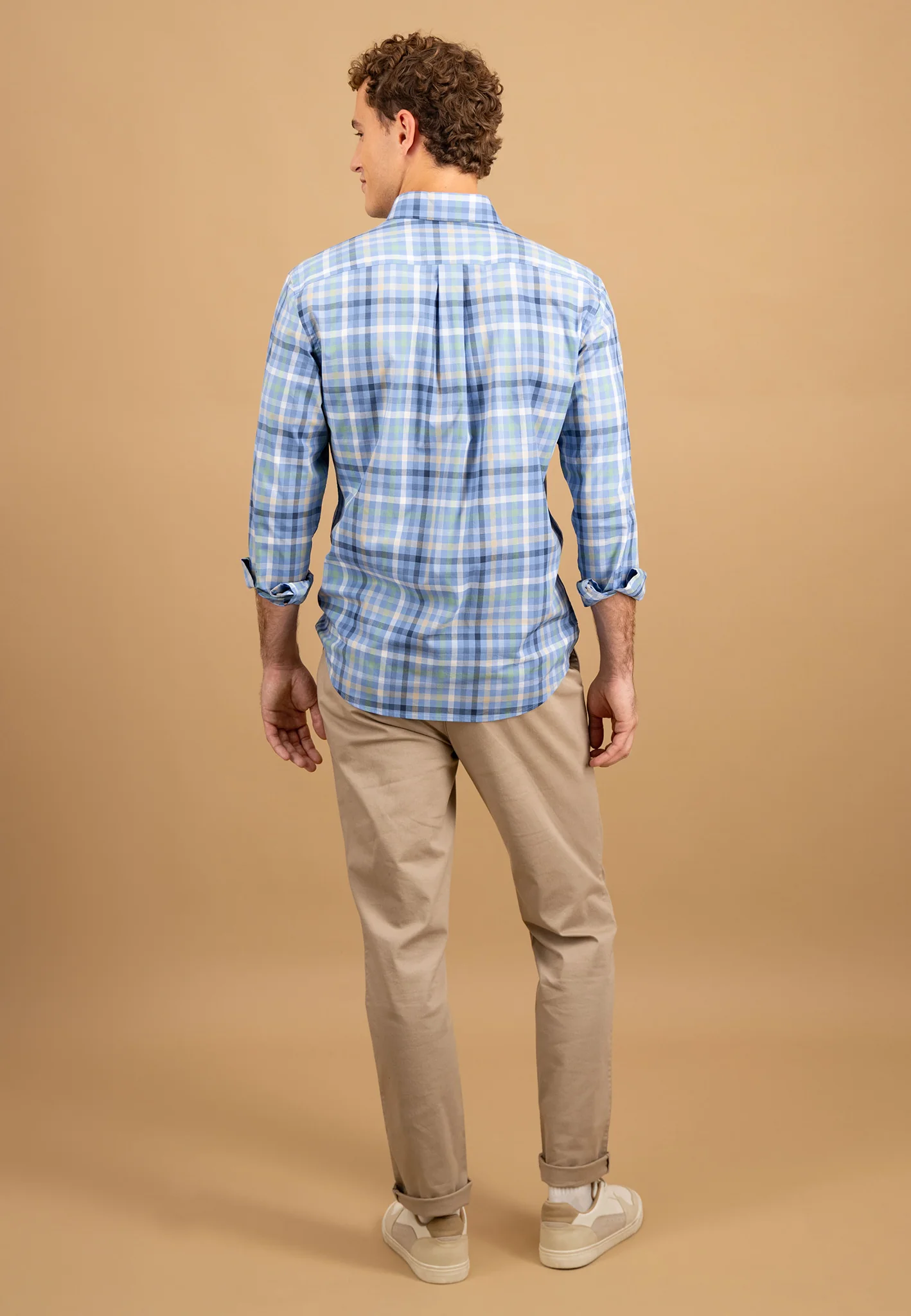 Hemd aus Baumwolle mit großem Karomuster und Button-Down-Kragen - Image 5