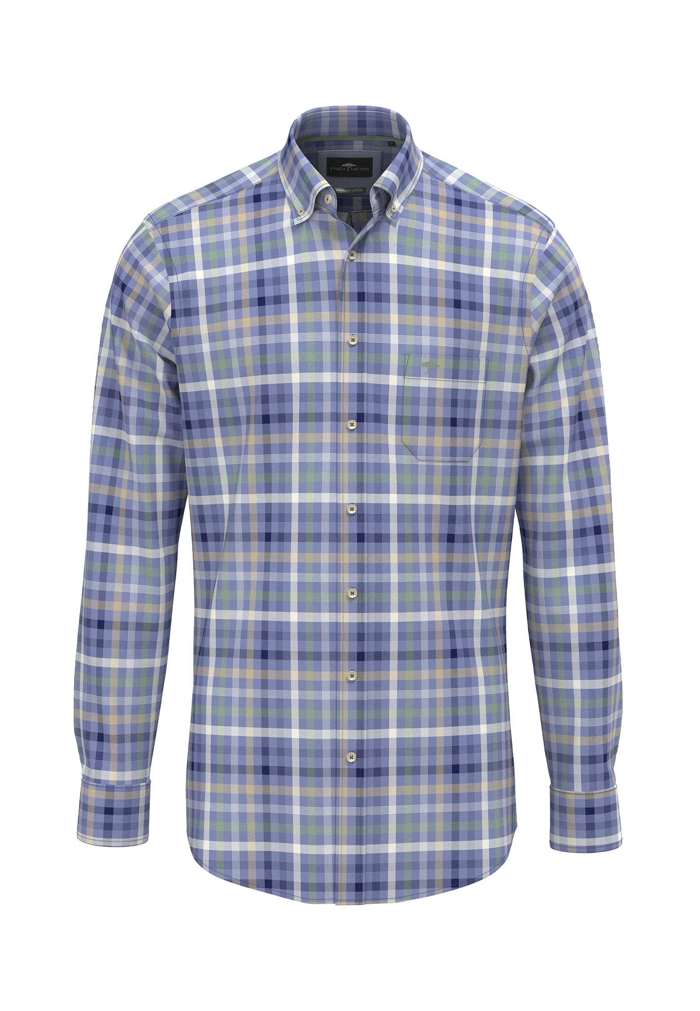 Hemd aus Baumwolle mit großem Karomuster und Button-Down-Kragen - Image 7