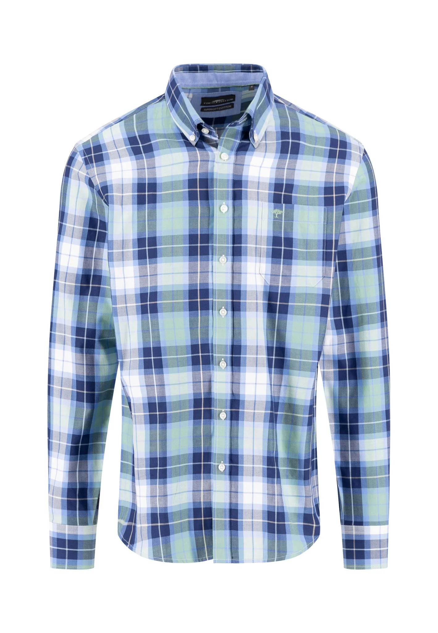 Hemd aus Baumwolle mit großem Karomuster und Button-Down-Kragen - Image 5