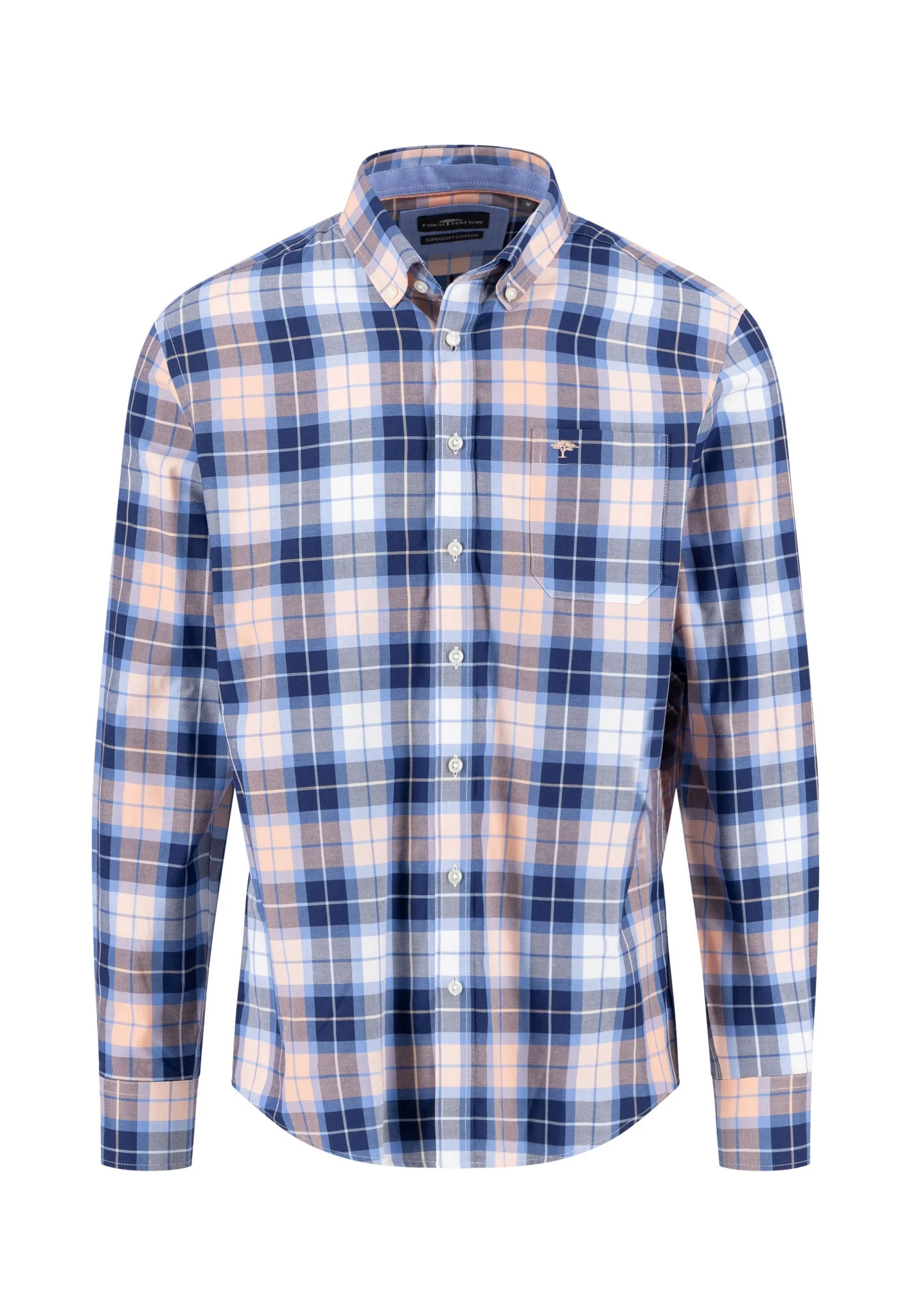 Hemd aus Baumwolle mit großem Karomuster und Button-Down-Kragen - Image 7