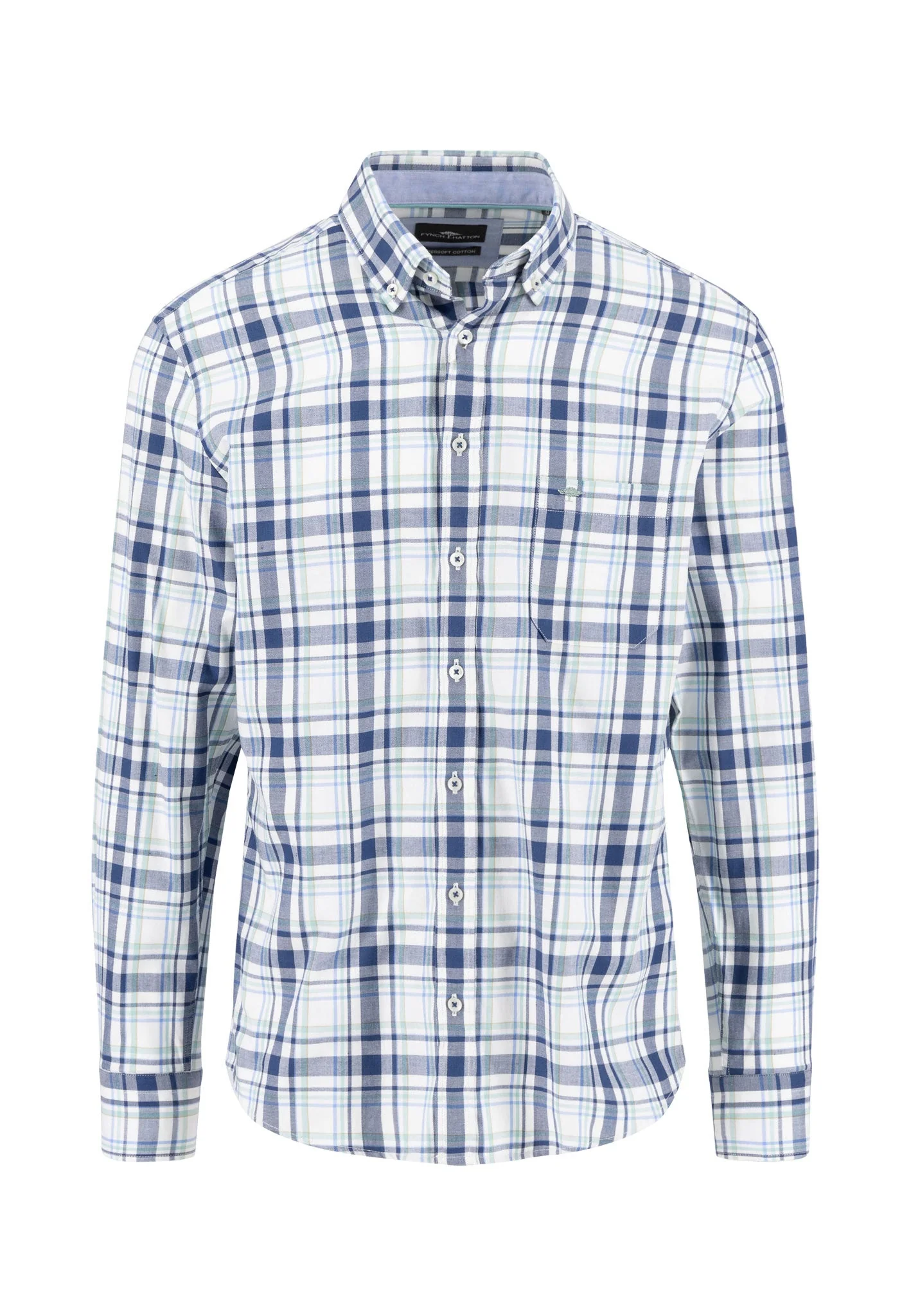 Hemd aus Baumwolle mit kariertem Muster und Button-Down-Kragen - Image 3