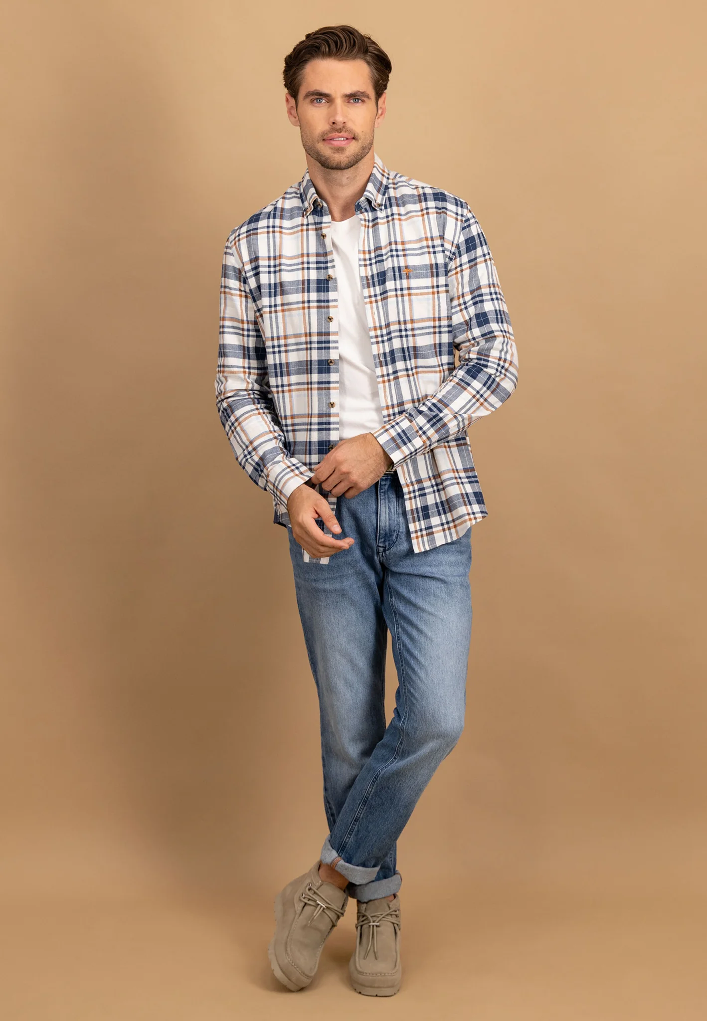 Hemd aus Baumwolle mit Karomuster und Button-Down-Kragen - Image 2