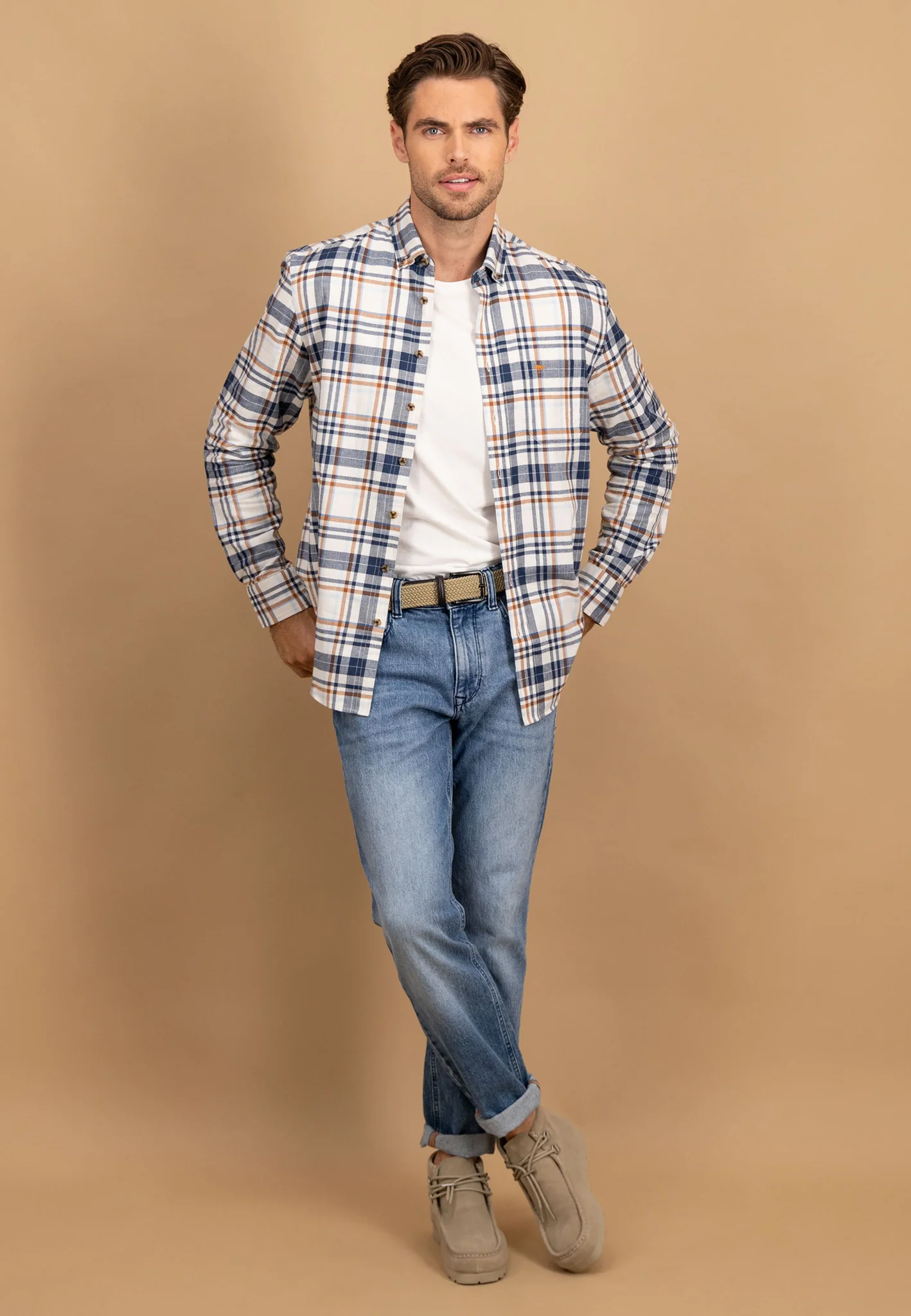 Hemd aus Baumwolle mit Karomuster und Button-Down-Kragen - Image 4