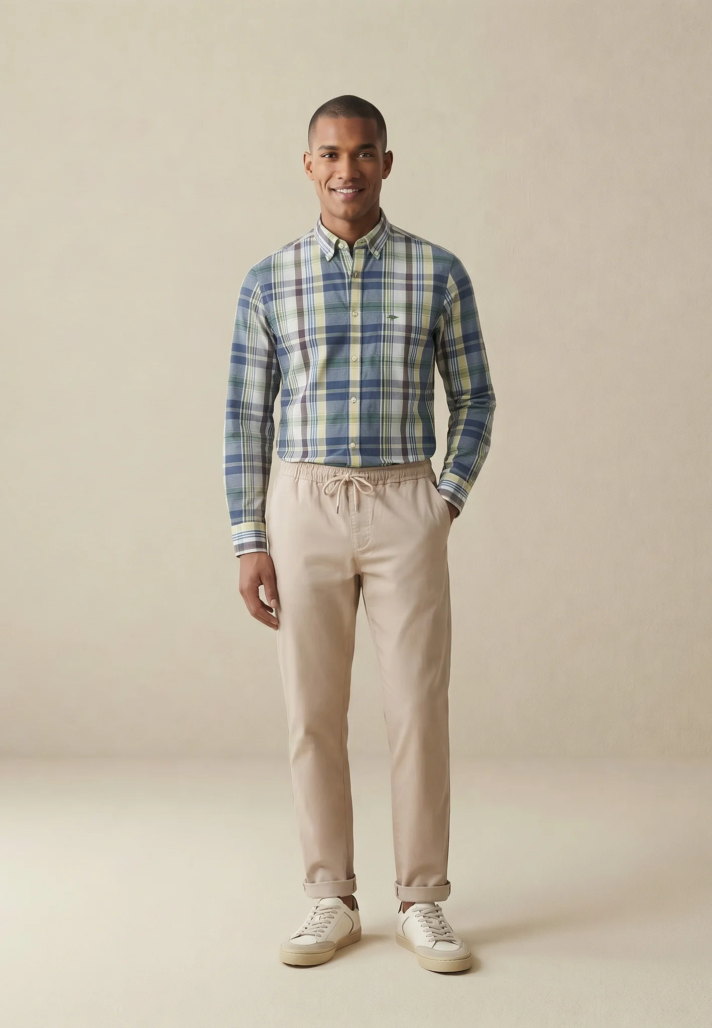 Hemd aus Baumwolle mit Karomuster und Button-Down-Kragen - Image 2