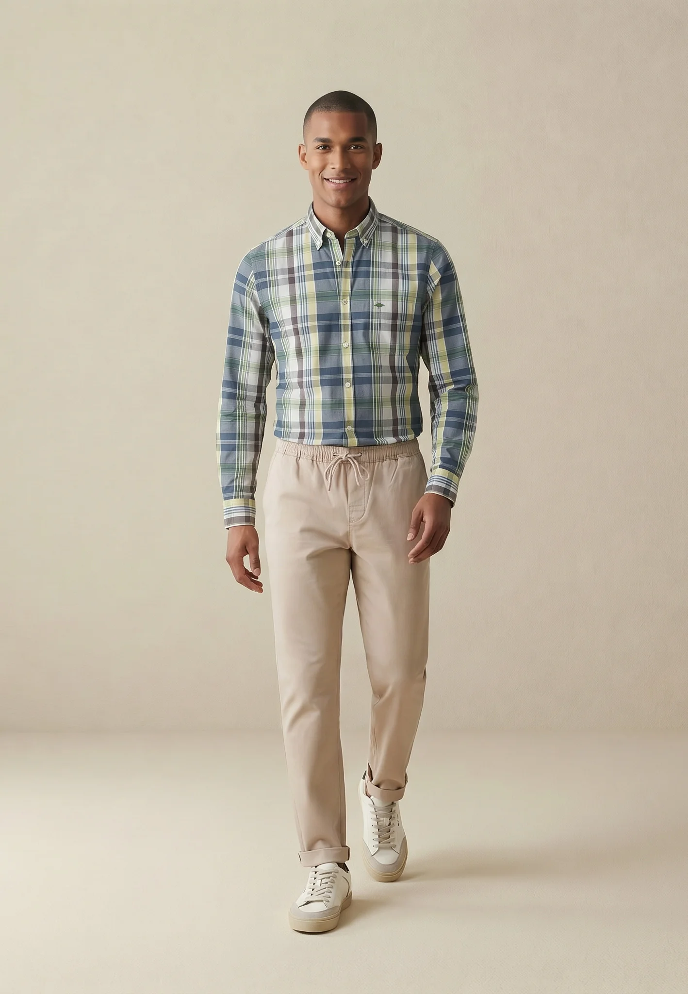Hemd aus Baumwolle mit Karomuster und Button-Down-Kragen - Image 3