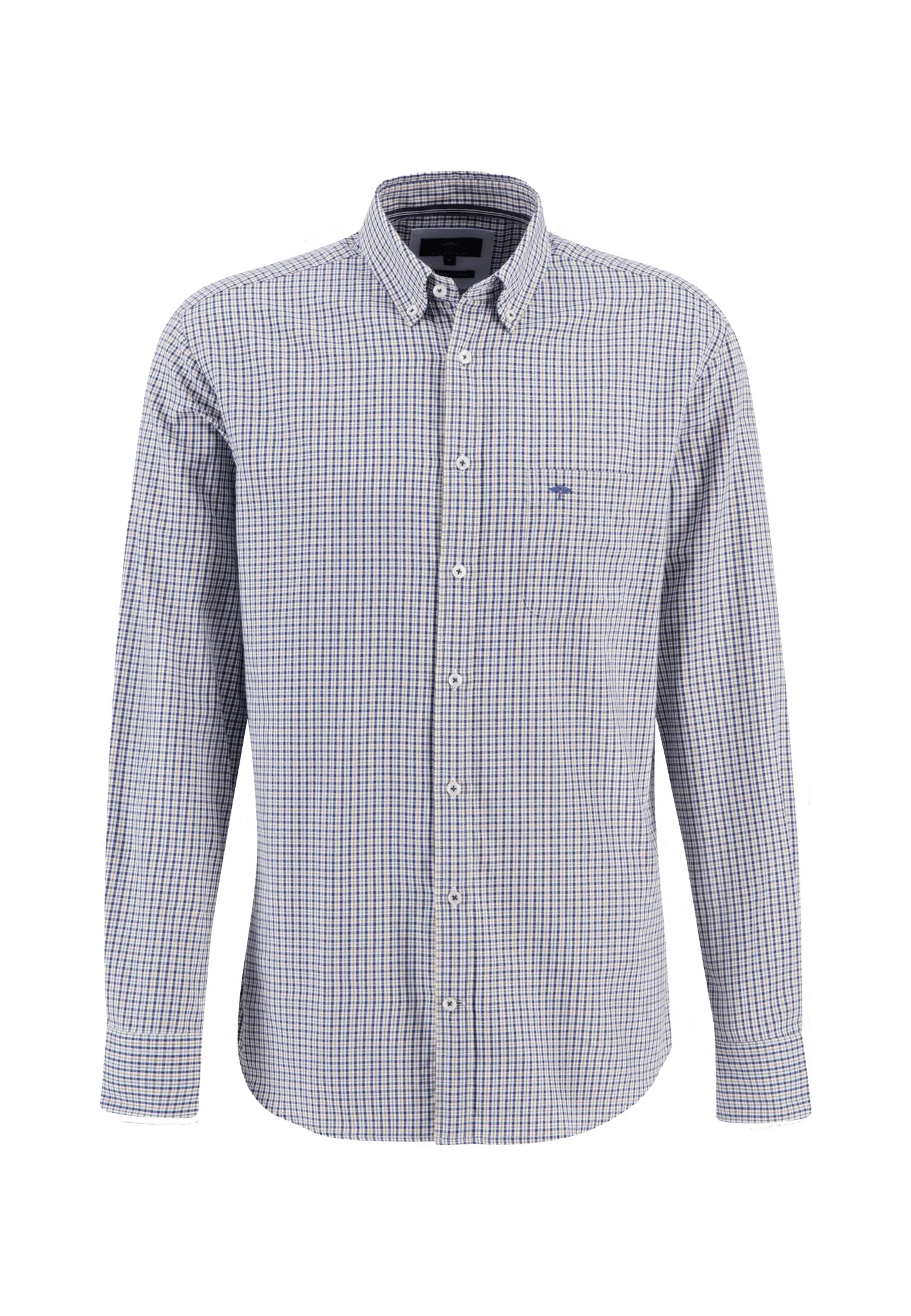 Hemd aus Baumwolle mit Karomuster und Button-Down-Kragen