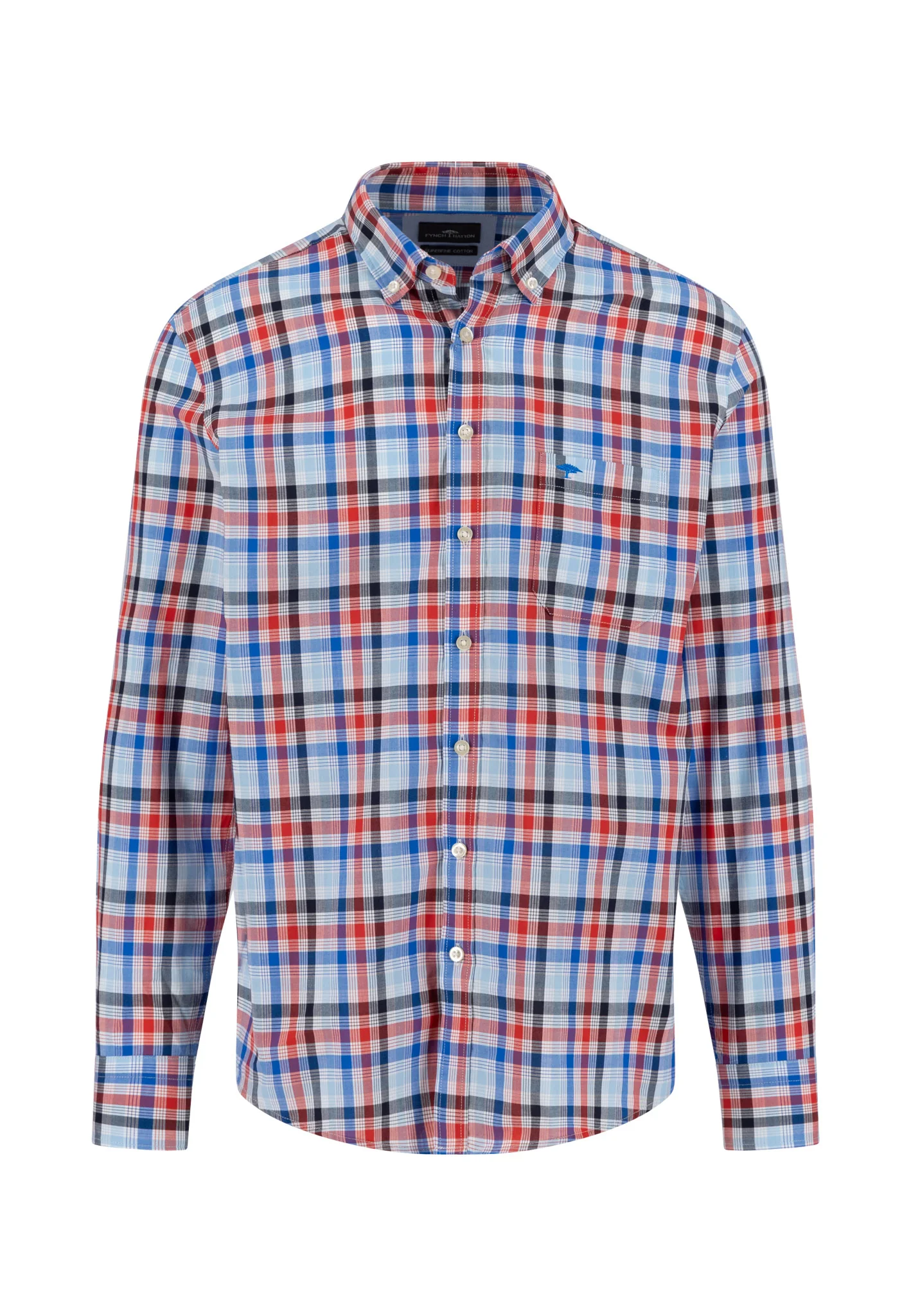 Hemd aus Baumwolle mit Karomuster und Button-Down Kragen