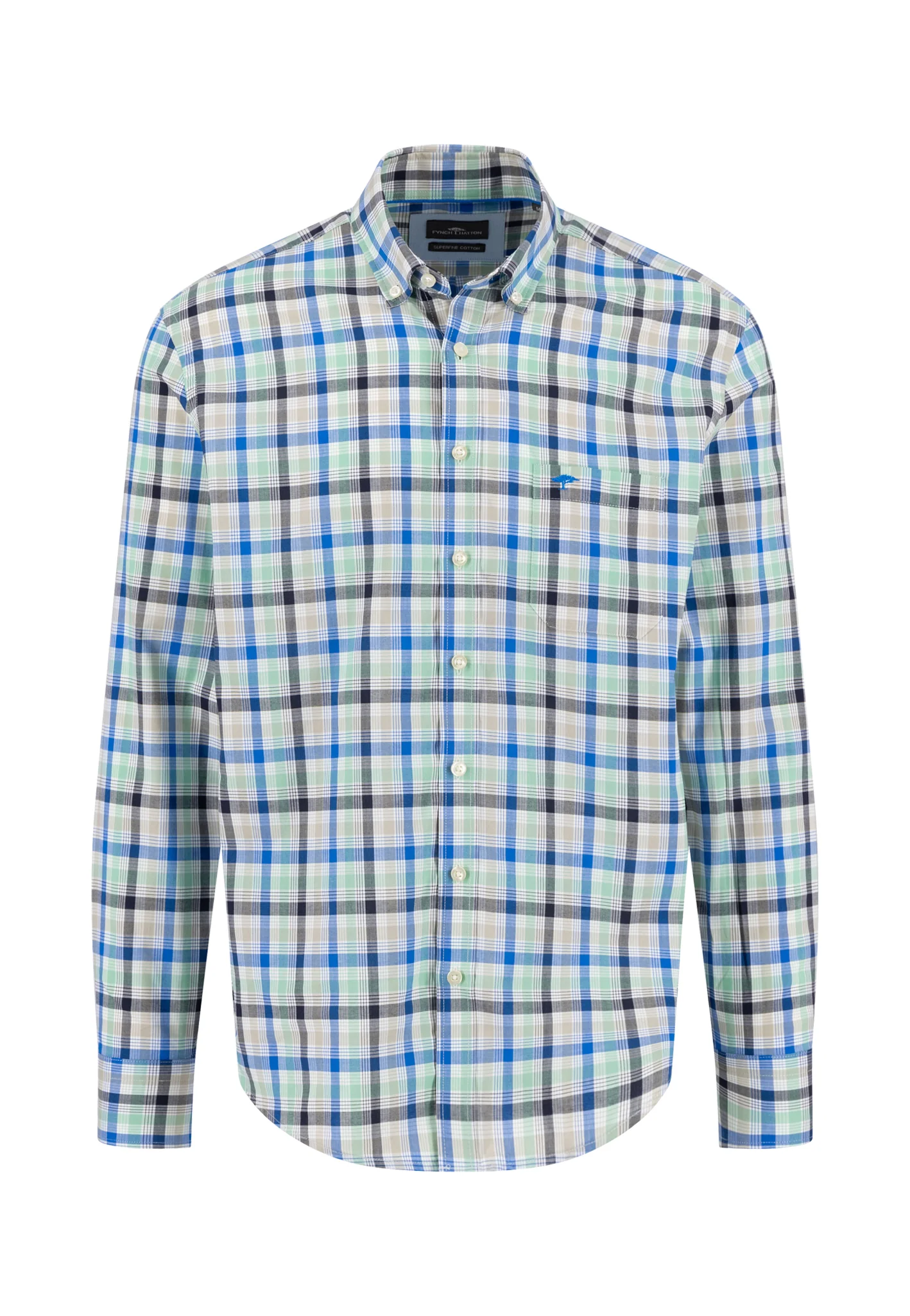 Hemd aus Baumwolle mit Karomuster und Button-Down Kragen - Image 5
