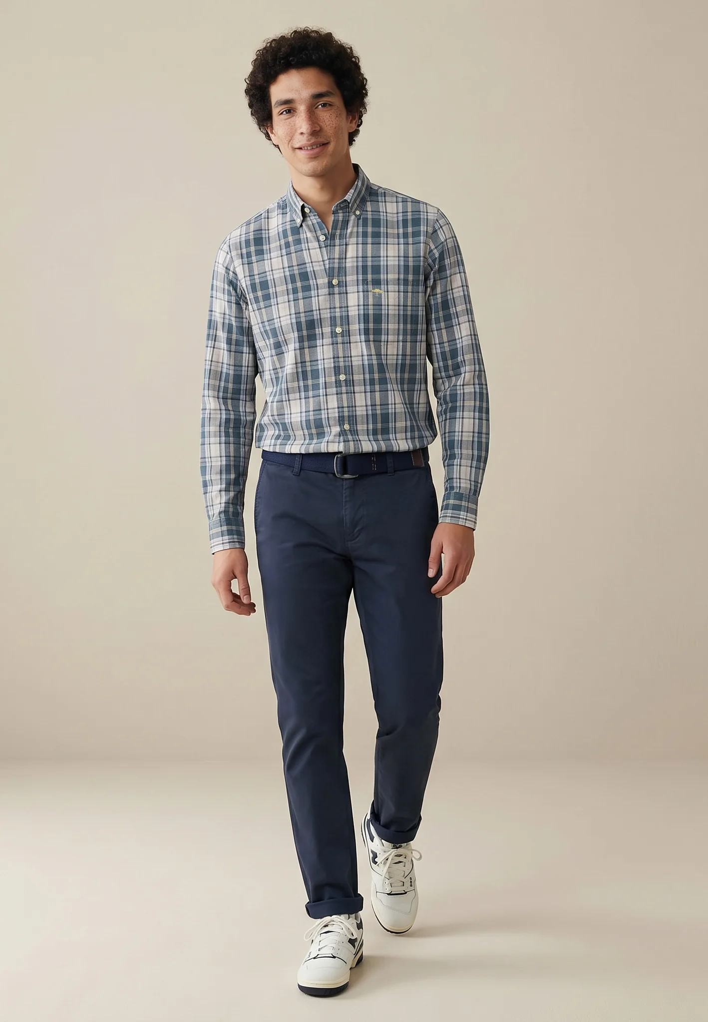 Hemd aus Baumwolle mit Karomuster und Button-Down-Kragen - Image 3