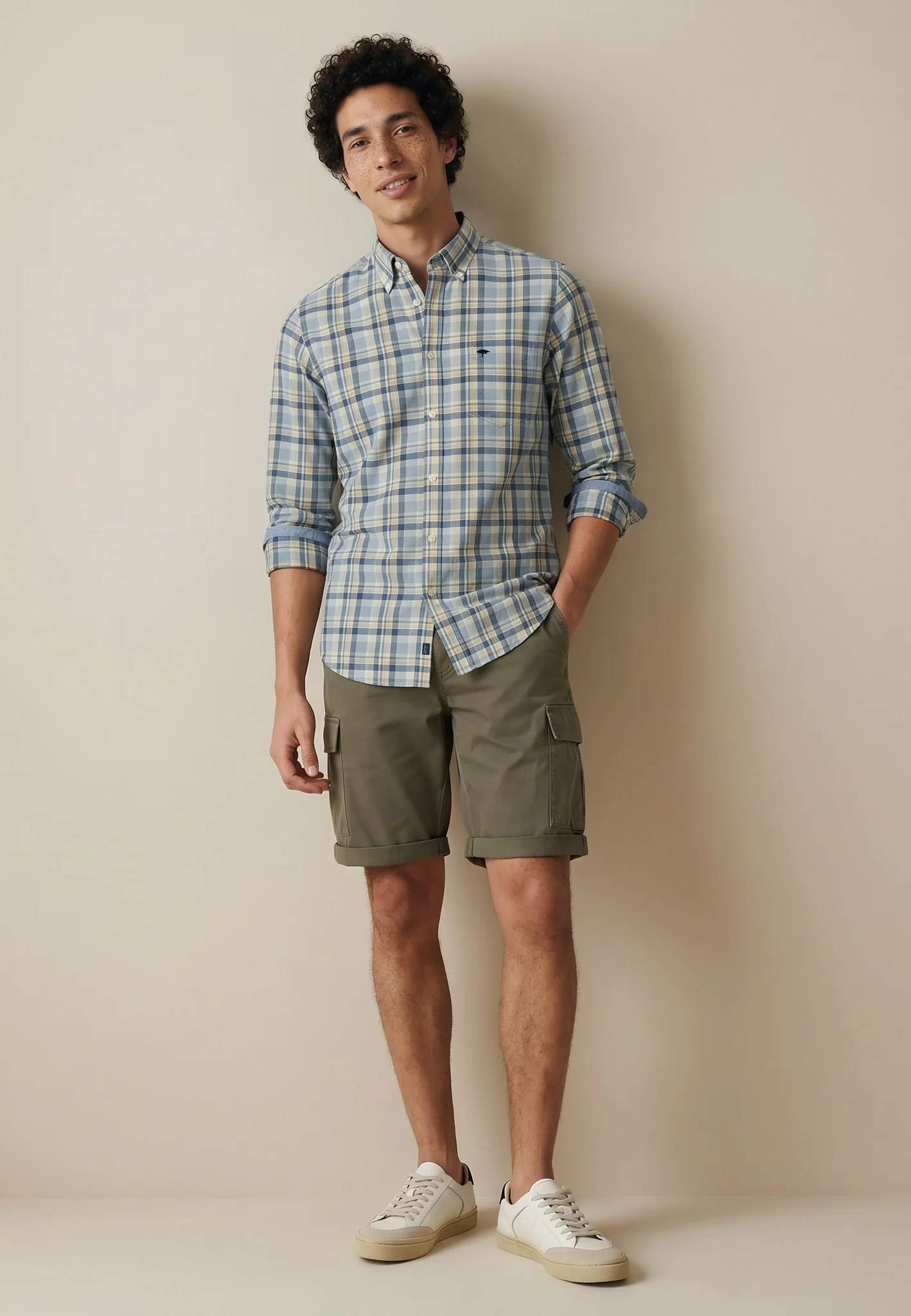 Hemd aus Baumwolle mit Karomuster und Button-Down-Kragen - Image 2