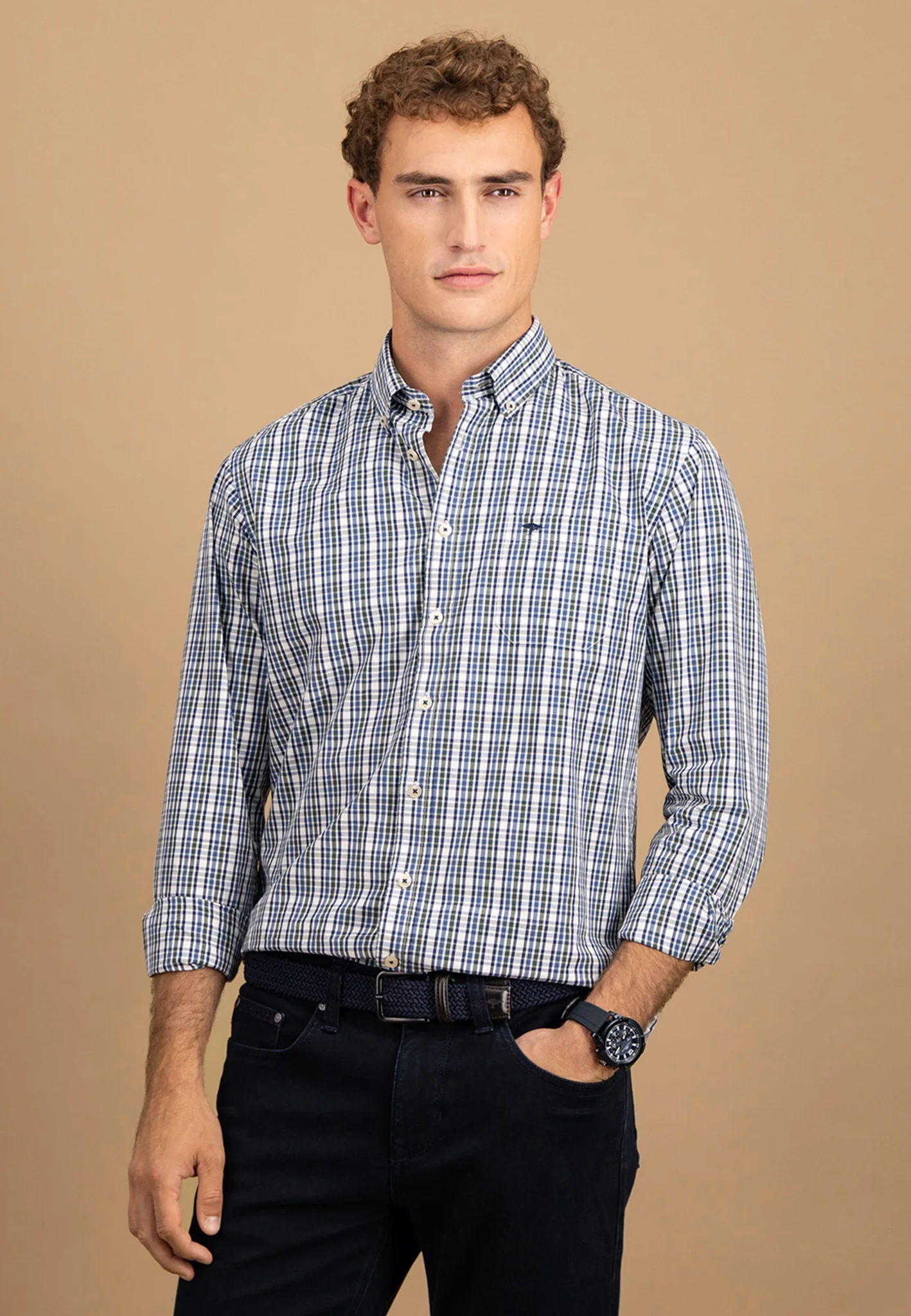 Hemd aus Baumwolle mit Karomuster und Button-Down-Kragen - Image 7