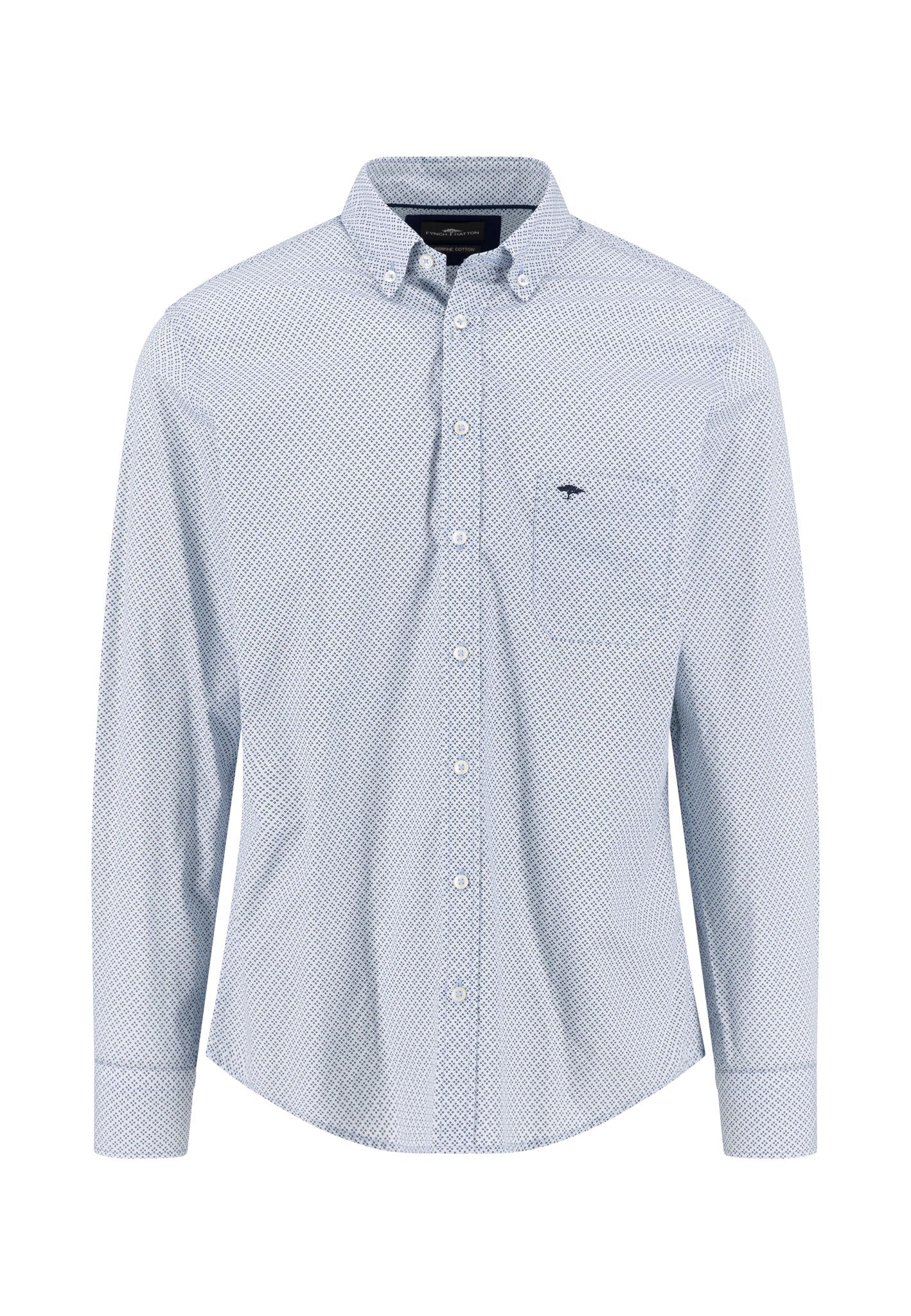 Hemd aus Baumwolle mit kleingemustertem Print und Button-Down-Kragen - Image 3