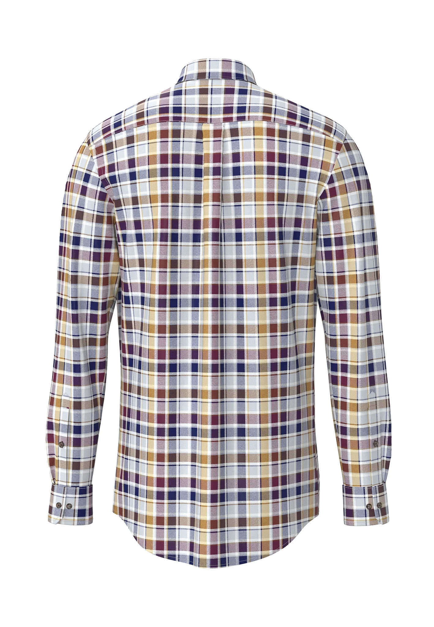 Hemd aus Baumwolle mit mehrfarbigem Karomuster und Button-Down-Kragen - Image 2