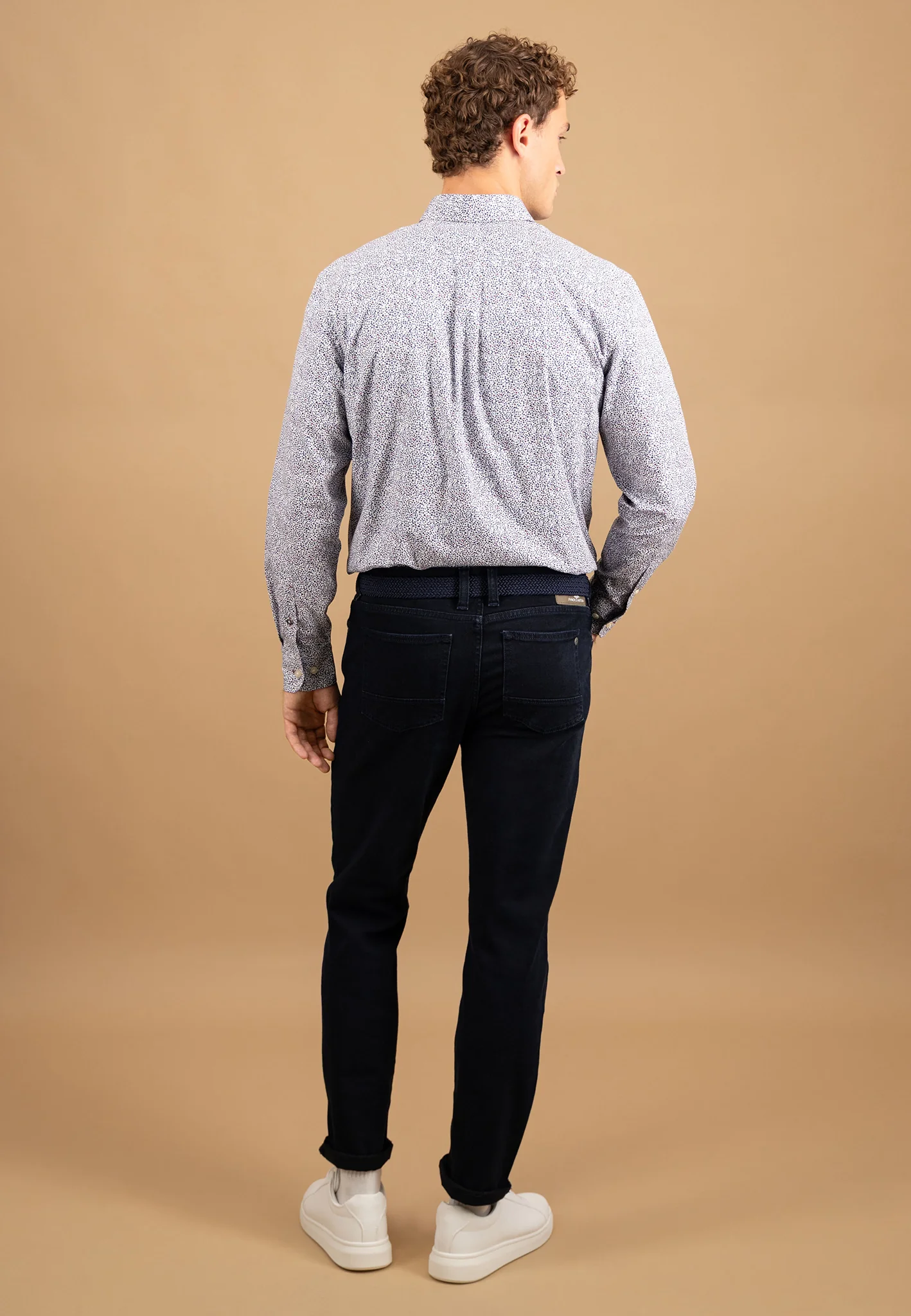 Hemd aus Baumwolle mit Micro-Print und Button-Down-Kragen - Image 7