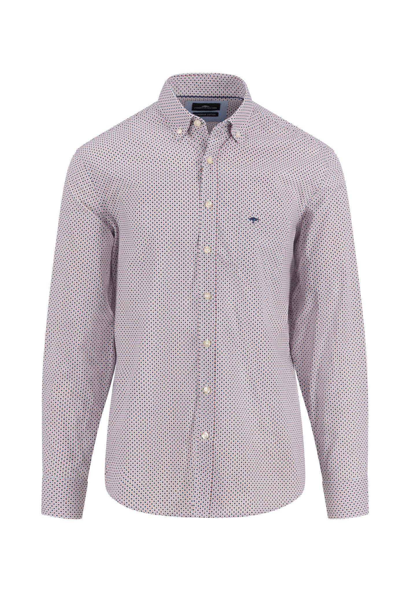 Hemd aus Baumwolle mit Minimal-Print und Button-Down-Kragen - Image 5