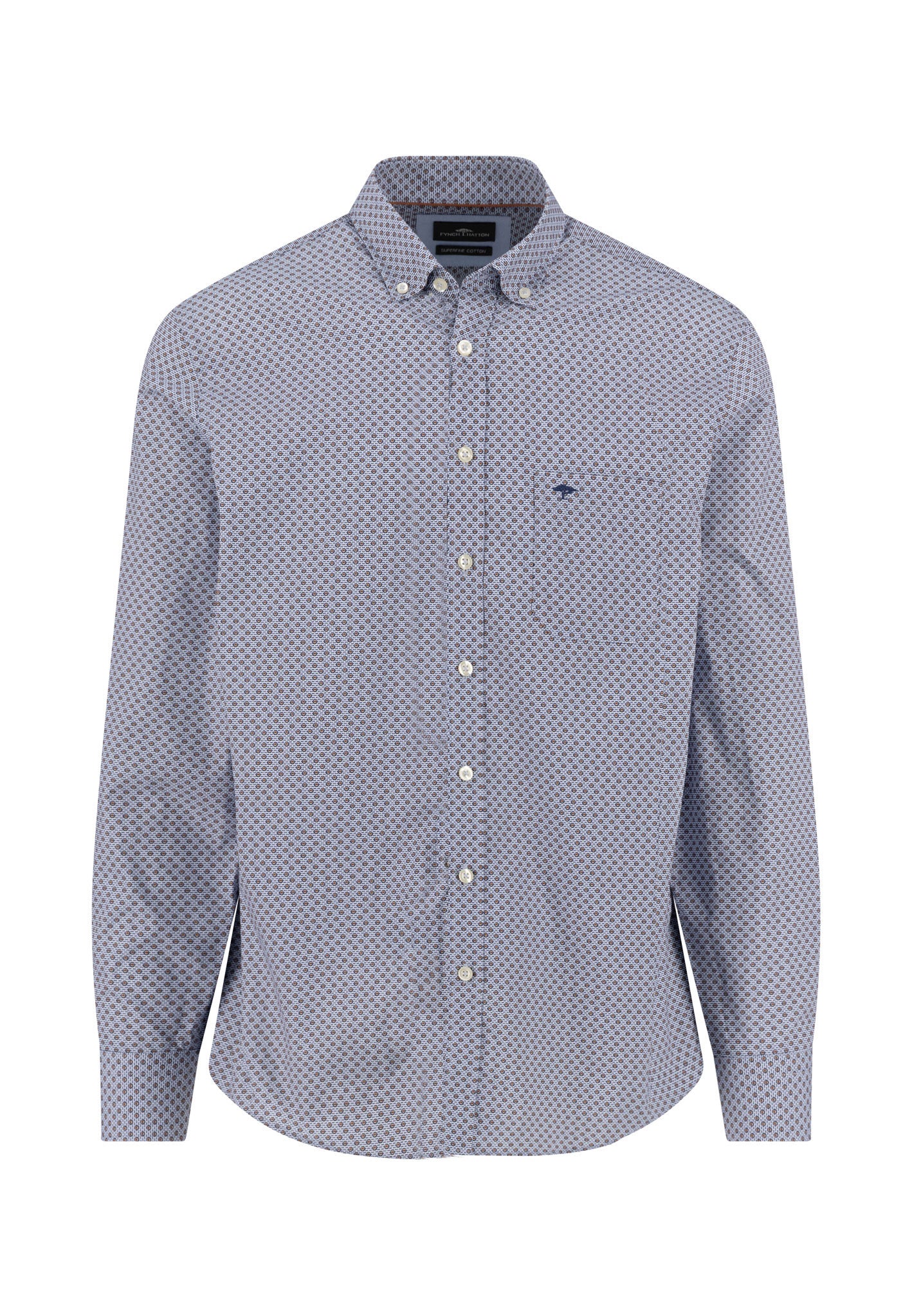 Hemd aus Baumwolle mit Minimal-Print und Button-Down-Kragen - Image 7