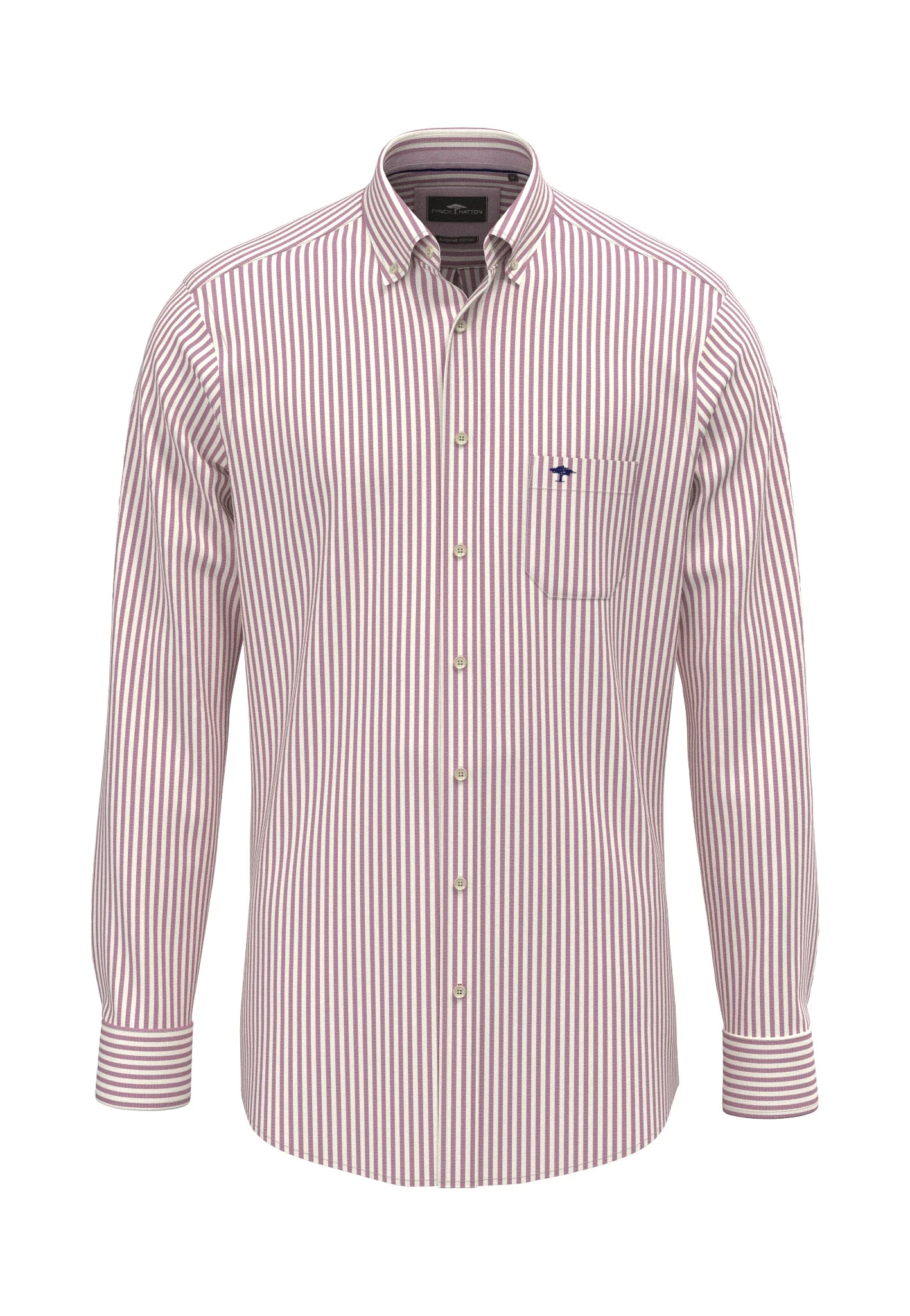 Hemd aus Baumwolle mit Streifenmuster Button-Down-Kragen - Image 14