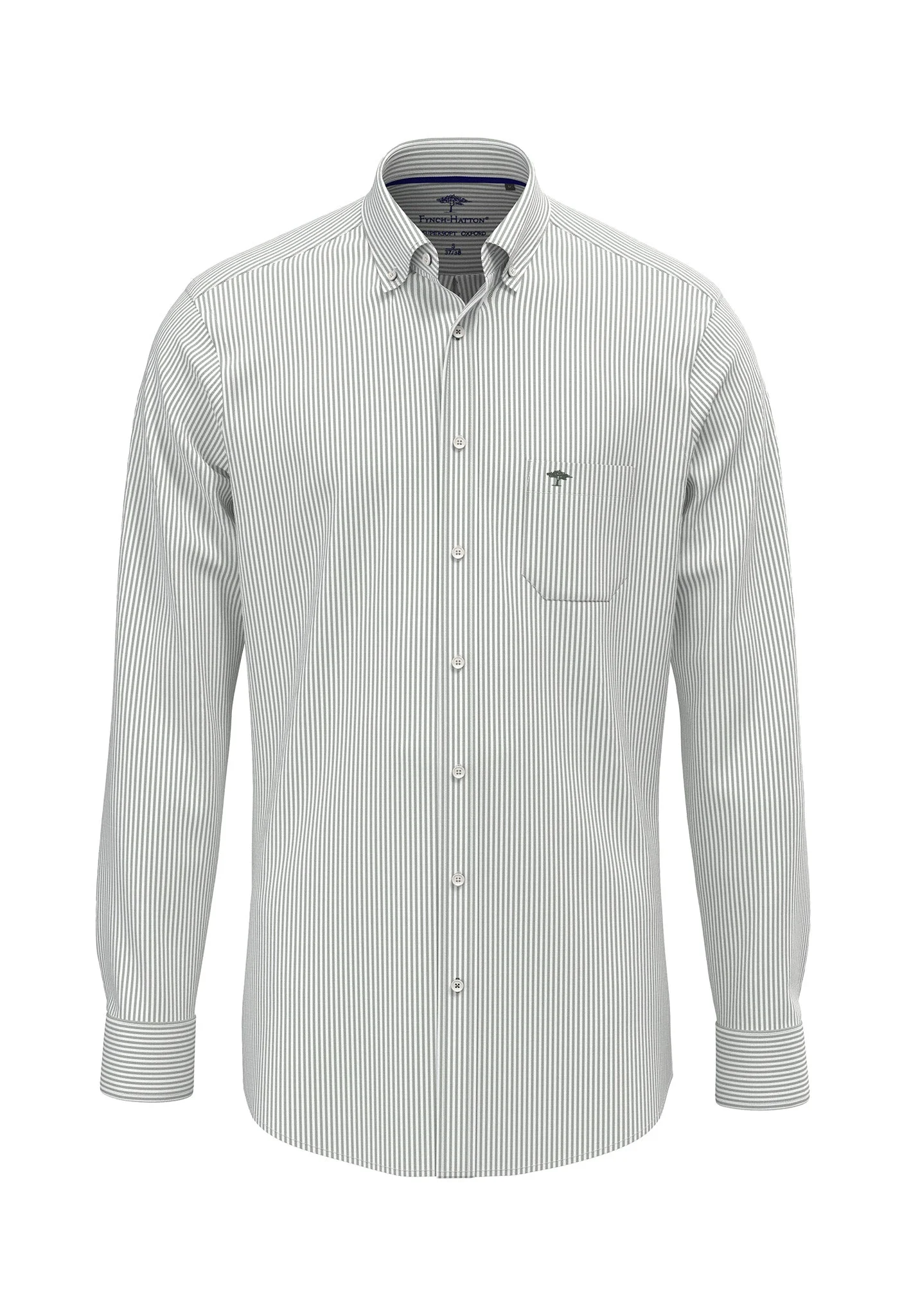 Oxfordhemd aus Baumwolle mit Streifenmuster und Button-Down-Kragen - Image 11